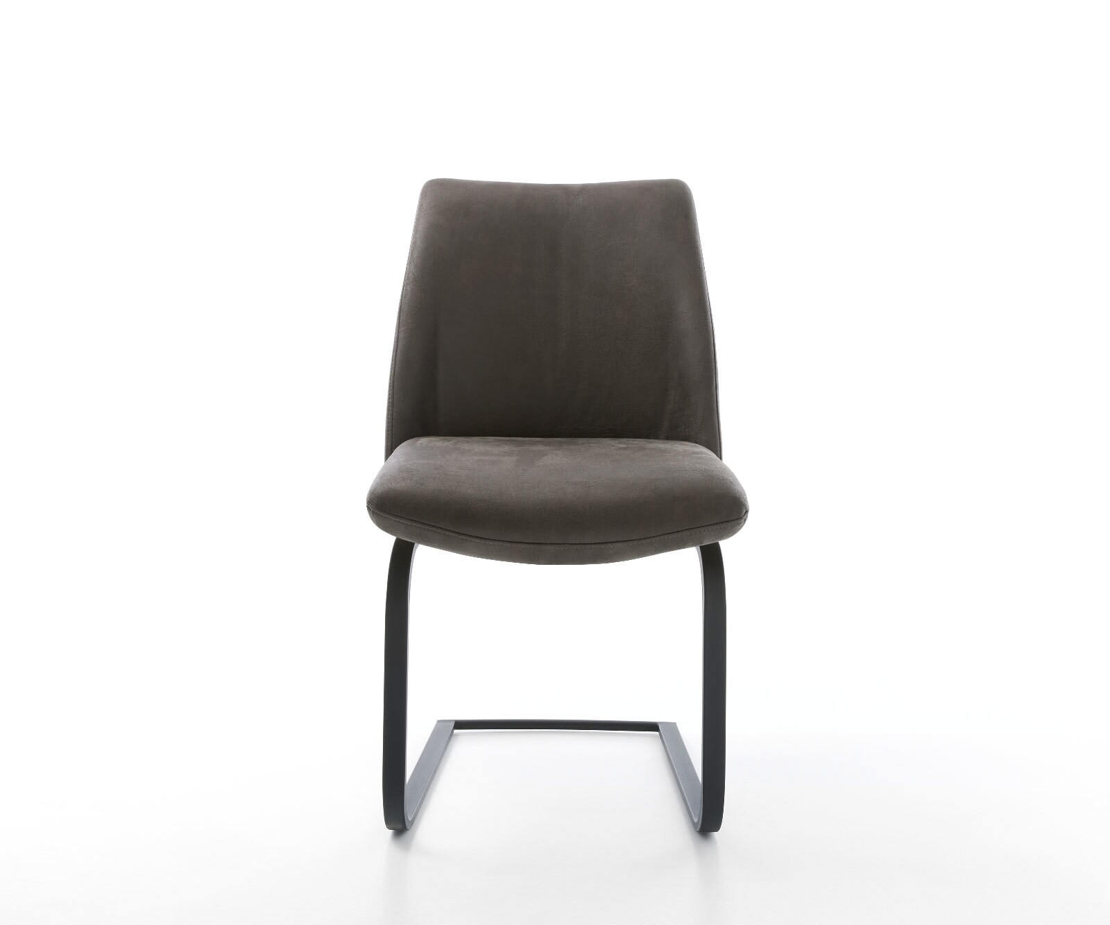 Cantilever Elso-Flex microvelours anthracite vintage pied cantilever plat noir ressorts ensachés 2