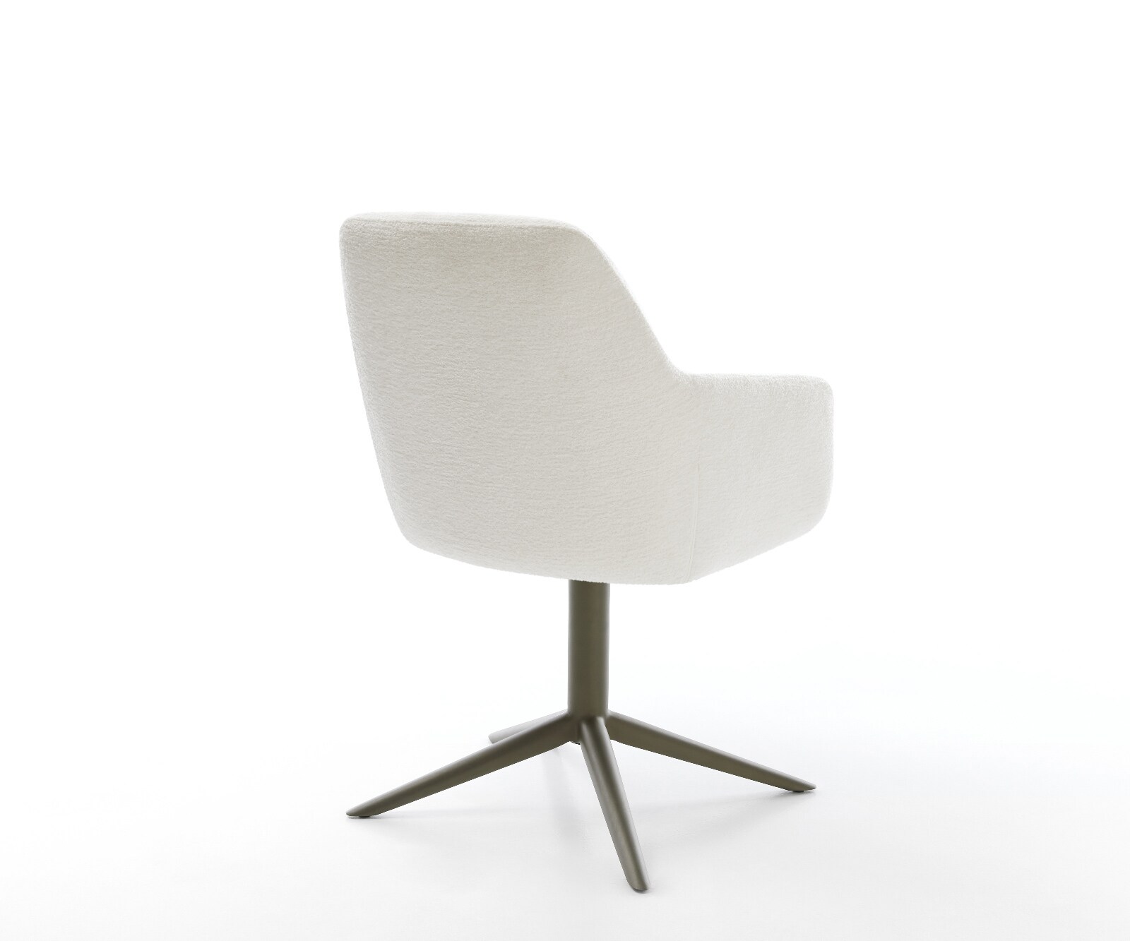 Drehstuhl Pejo-Flex Bouclé Soft Beige Fußkreuz Effektfinish Titan 360° drehbar Wippfunktion Taschenfederkern 5