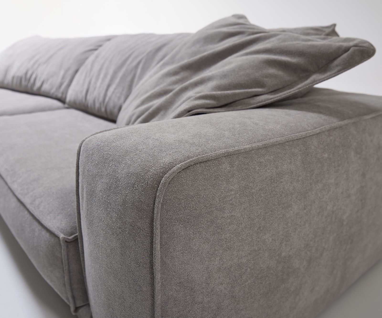 Big-Sofa Snoosh 400x150 cm Strukturstoff Soft Grau Recamiere links 5 Big-Sofa Snoosh 400x150 cm Strukturstoff Soft Grau Recamiere links 5