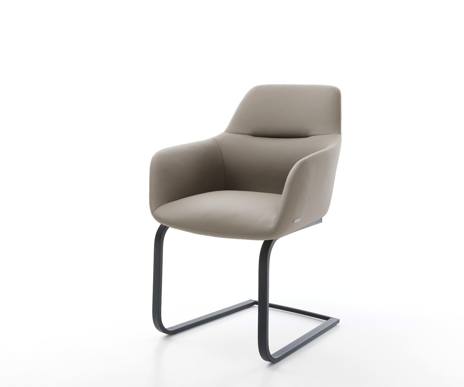 Cantilever Pejo-Flex cuir de vache couleur boue pied cantilever plat noir ressorts ensachés