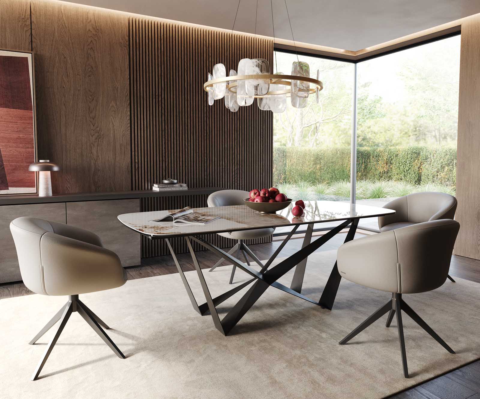 Esstisch Edge Boot 200x100 Keramik Minas Melange Weiß-Beige Spider Flachstahl Schwarz 6 Esstisch Edge Boot 200x100 Keramik Minas Melange Weiß-Beige Spider Flachstahl Schwarz 6