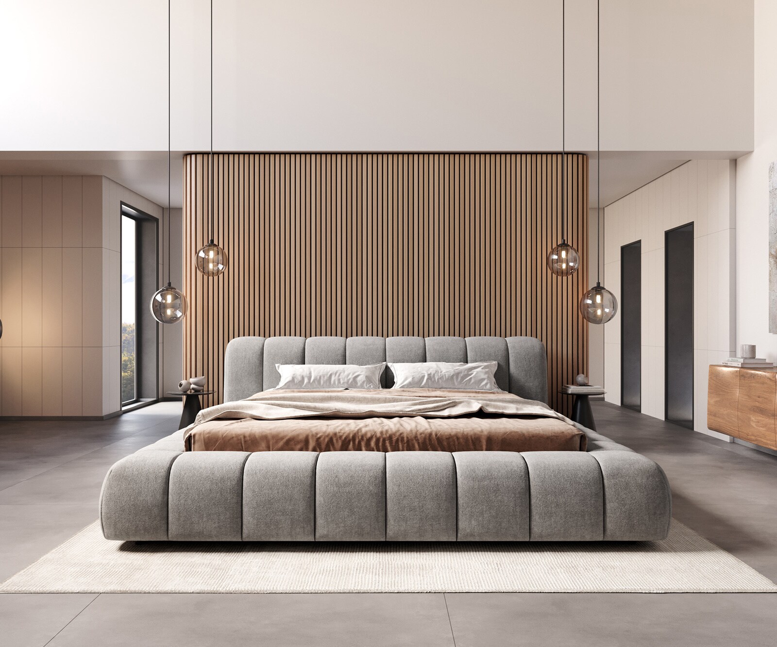 Polsterbettgestell Cutio 180x200 cm Strukturstoff Soft Grau 4