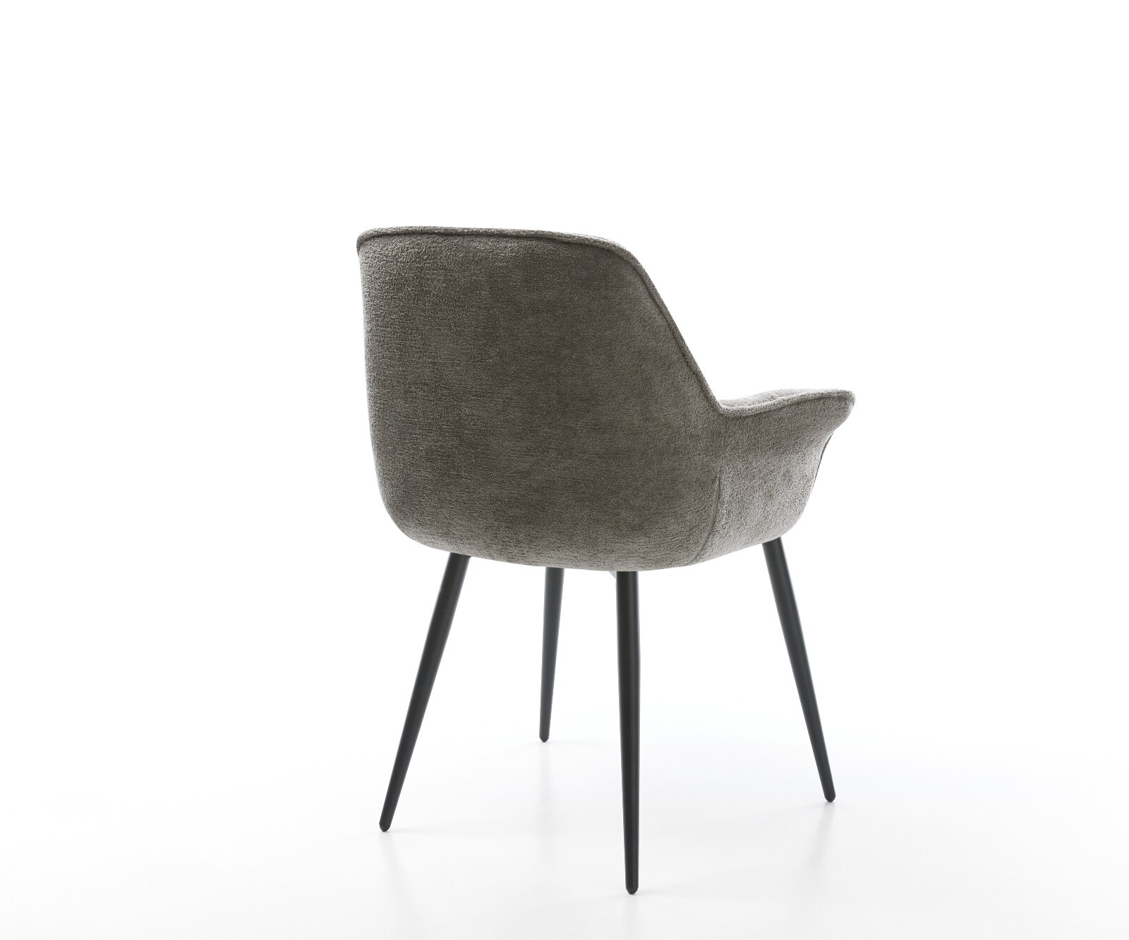 Esszimmerstuhl Kaira-Flex Bouclé Soft Schlamm 4-Fuß konisch Schwarz 5