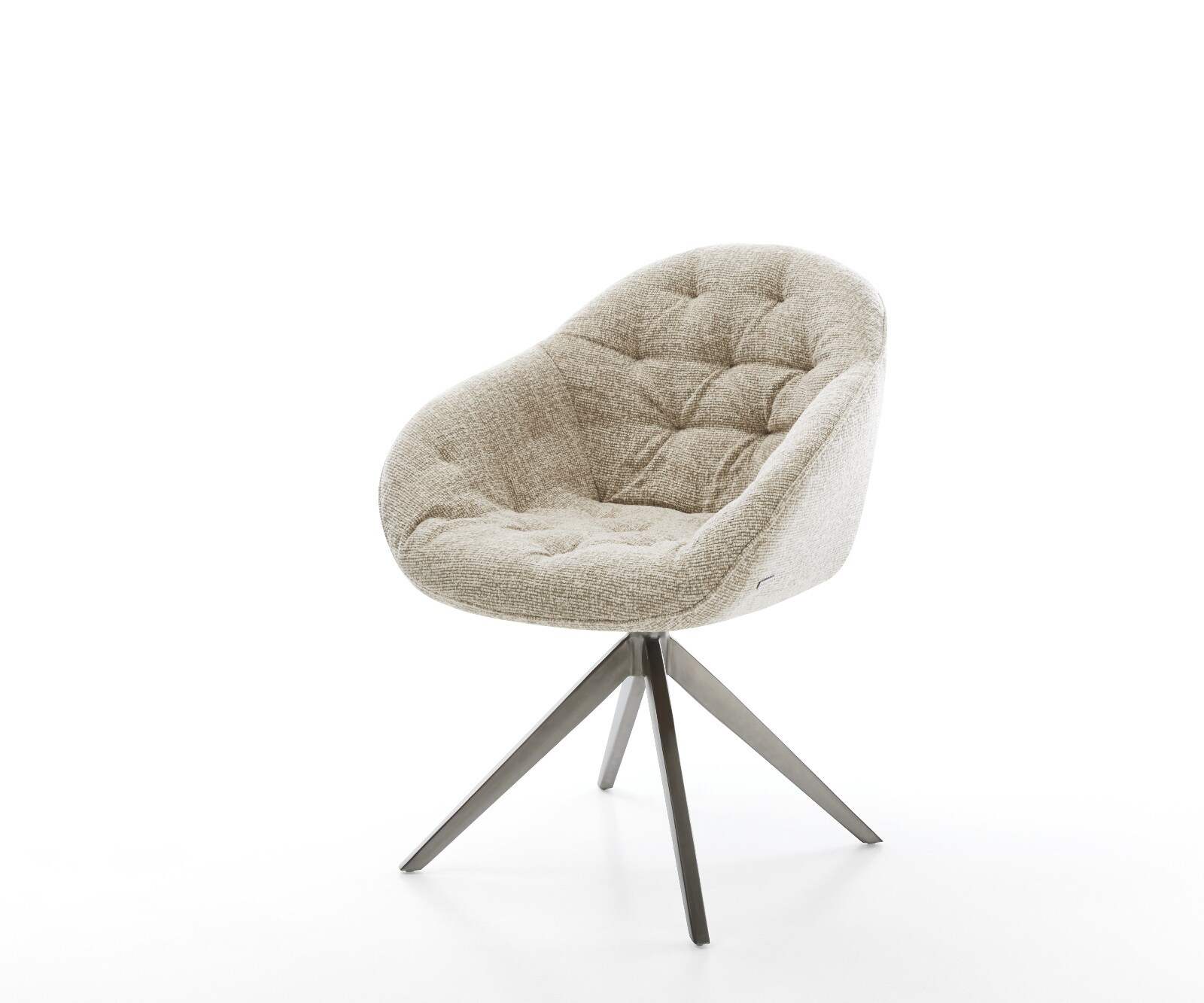 Drehstuhl Gaio-Flex Webstoff Soft Beige Kreuzgestell breit Graphit 360° drehbar Wippfunktion 1