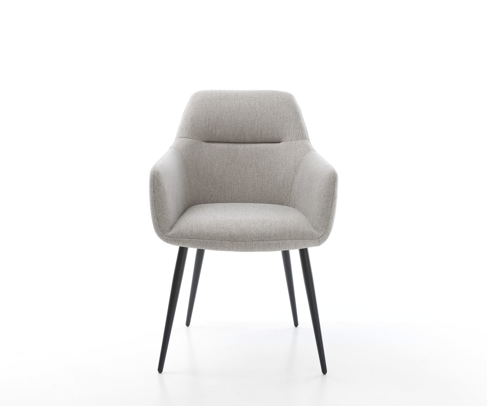 Esszimmerstuhl Pejo-Flex Stripes Hellgrau 4-Fuß konisch Schwarz Taschenfederkern 1 Esszimmerstuhl Pejo-Flex Stripes Hellgrau 4-Fuß konisch Schwarz Taschenfederkern 1