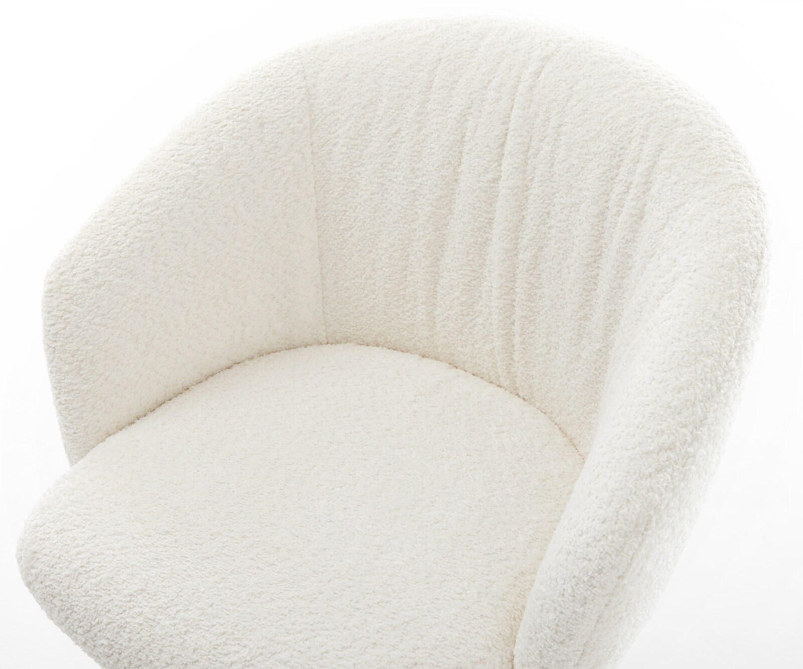 Cantilever Caja-Flex avec accoudoirs bouclé blanc pied cantilever rond noir ressorts ensachés 4