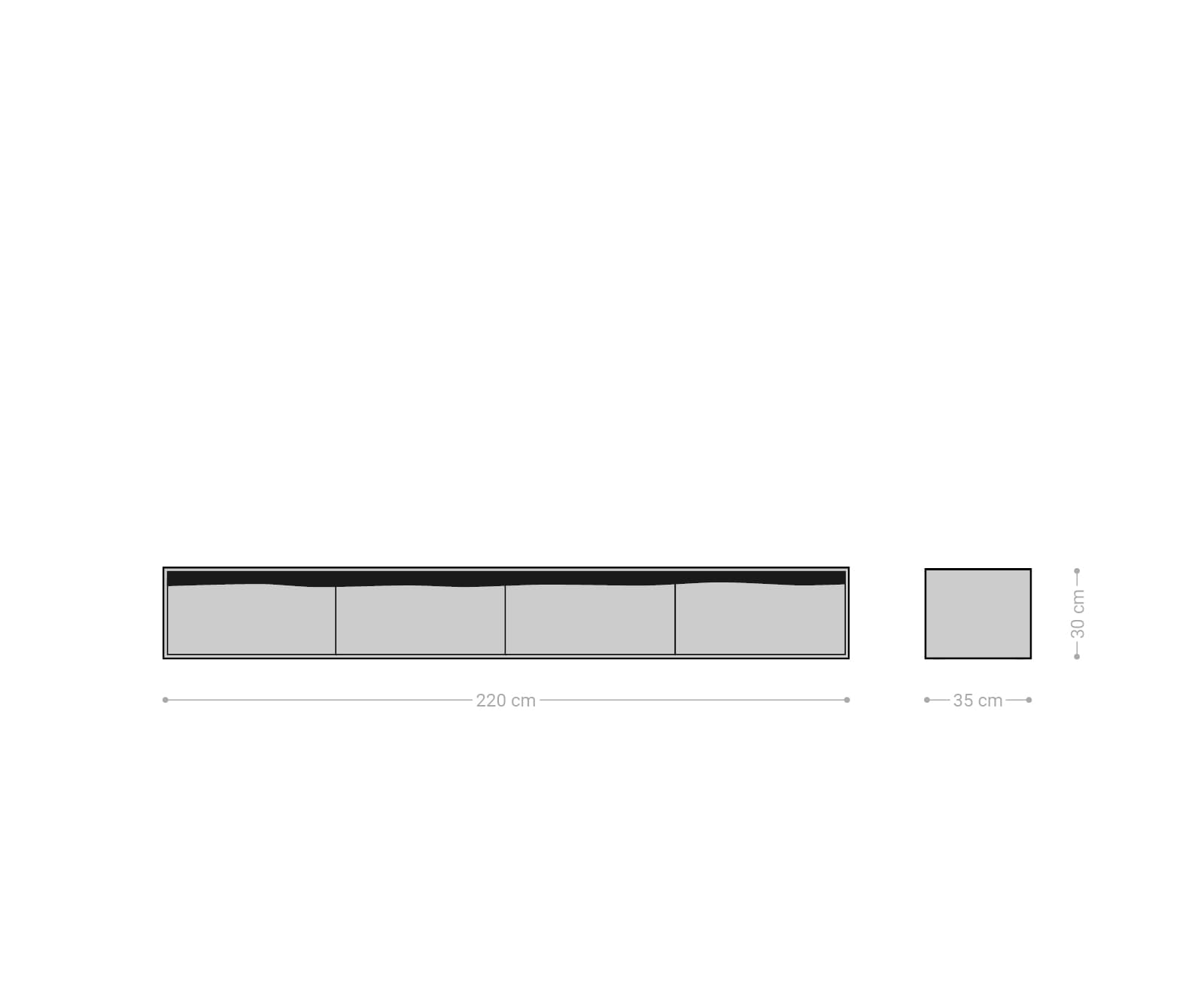 Lowboard Stonegrace 220 cm Akazie Braun Baumkante 4 Türen Schwebend 4 Lowboard Stonegrace 220 cm Akazie Braun Baumkante 4 Türen Schwebend 4