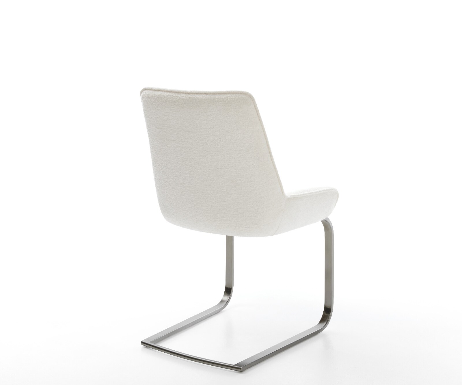 Cantilever Taimi-Flex bouclé doux beige pied cantilever plat grafiete 5