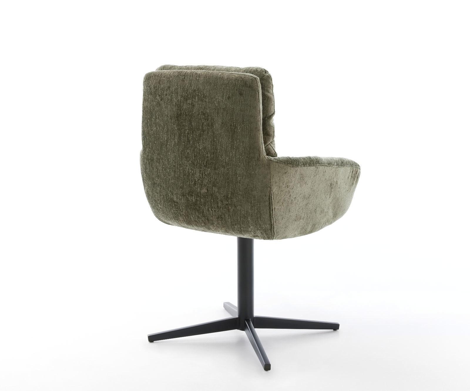 Drehstuhl Abelia-Flex mit Armlehnen Chenille Olive Fußkreuz Schwarz 360° drehbar 4 Drehstuhl Abelia-Flex mit Armlehnen Chenille Olive Fußkreuz Schwarz 360° drehbar 4