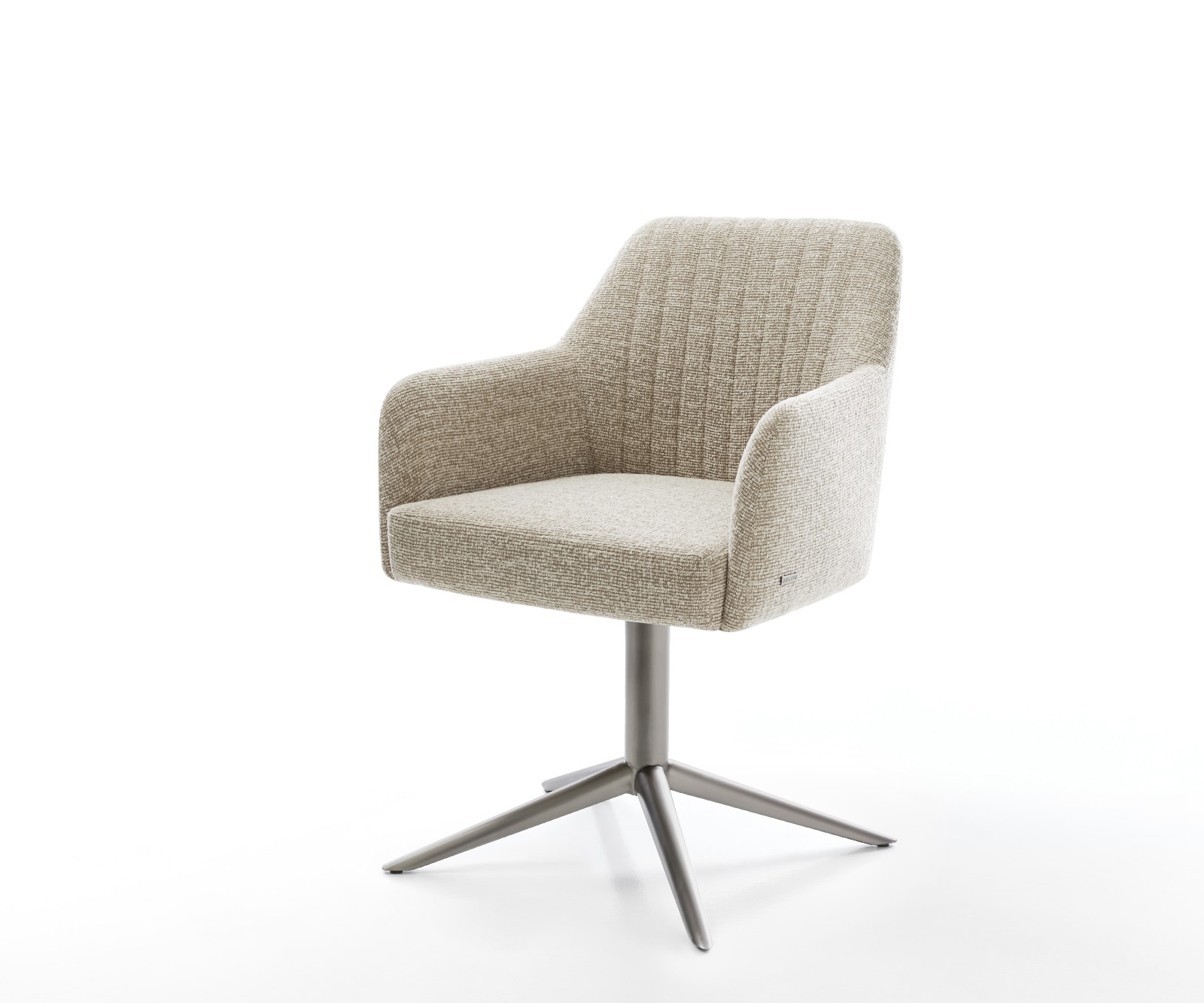 Drehstuhl Greg-Flex Webstoff Soft Beige Fußkreuz Graphit 360° drehbar Wippfunktion Taschenfederkern Drehstuhl Greg-Flex Webstoff Soft Beige Fußkreuz Graphit 360° drehbar Wippfunktion Taschenfederkern