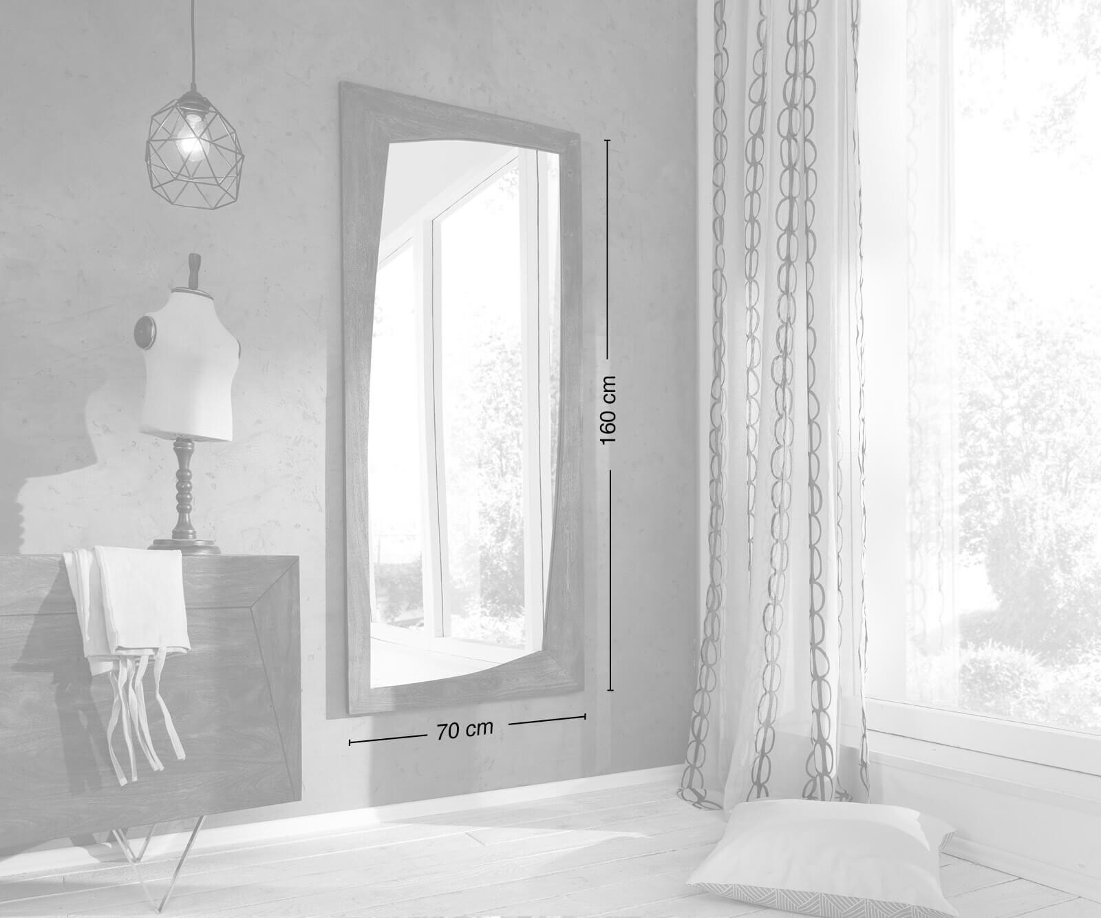 Design-Wandspiegel Wyatt 160x70 cm Akazie Platin  4