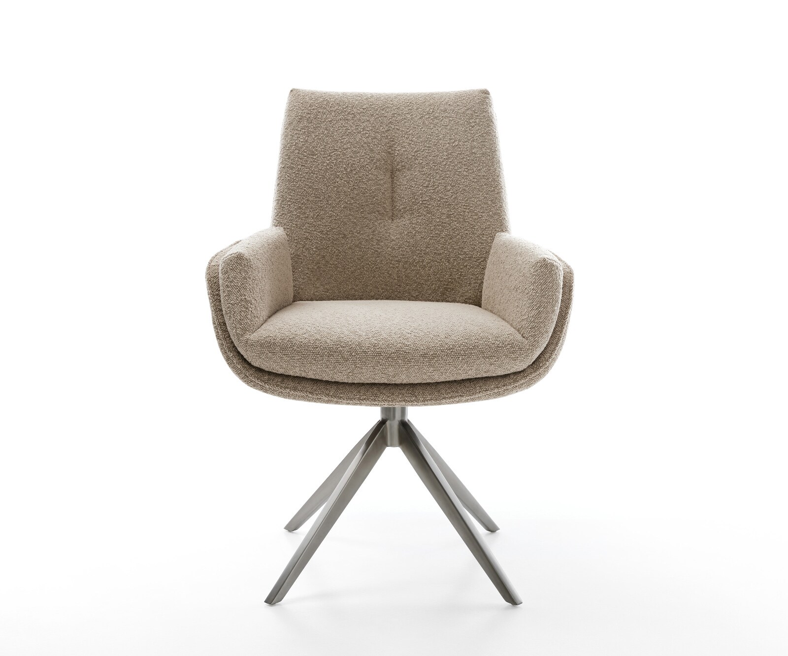 Drehstuhl Clea-Flex Bouclé Schlamm Kreuzgestell breit Graphit 360° drehbar Wippfunktion 1