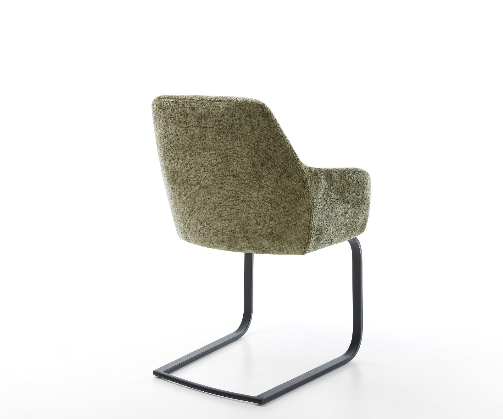 Cantilever Pejo-Flex chenille olive pied cantilever plat noir ressorts ensachés 4 Cantilever Pejo-Flex chenille olive pied cantilever plat noir ressorts ensachés 4