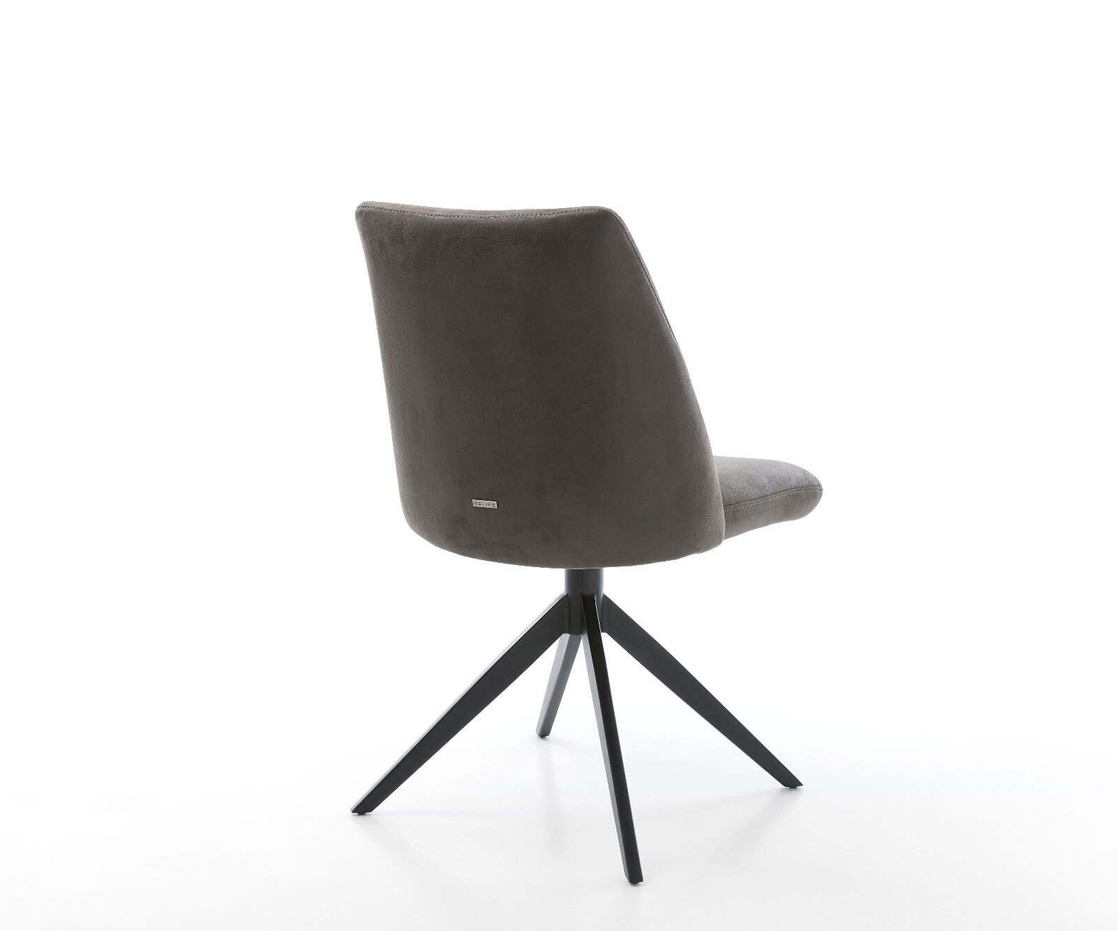 Chaise-pivotante Elso-Flex microvelours anthracite vintage pied croisé large noir pivotement sur 360° fonction bascule ressorts ensachés 4