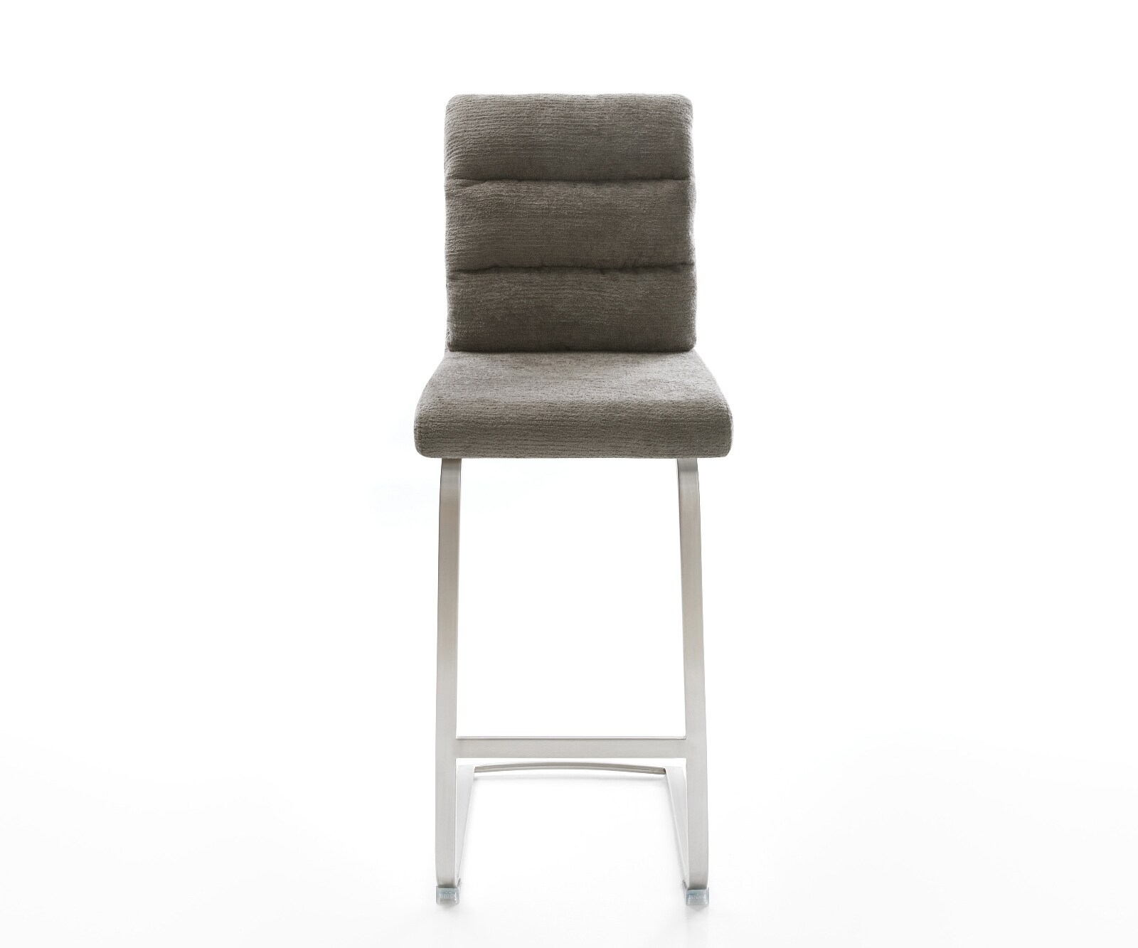 Chaise-de-bar Pela-Flex Bouclé doux Boue Pied cantilever acier inoxydable Argent 2