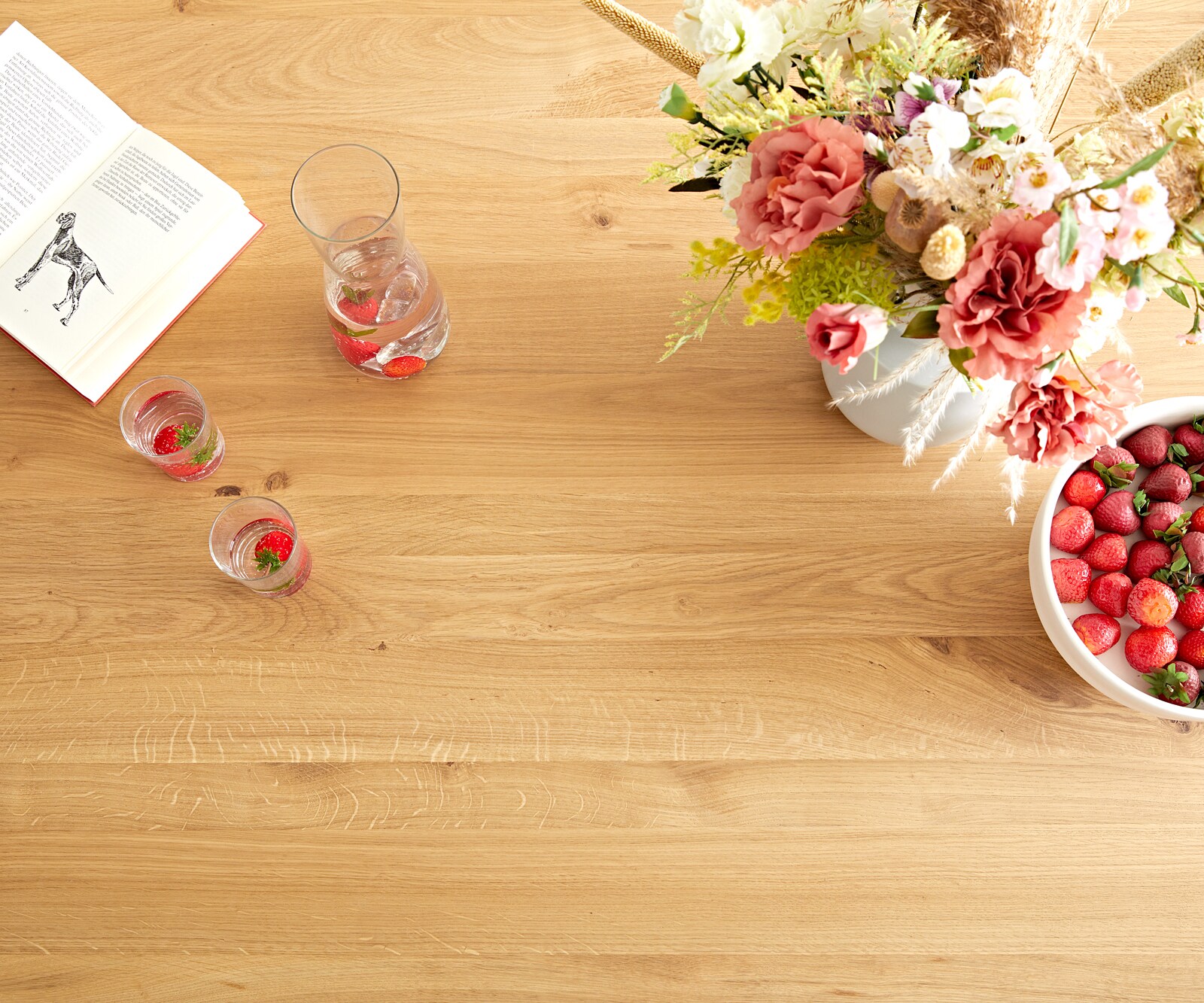 Table à manger Edge Boot 200x100x2,5-3 chêne nature patin noir bord suisse 6