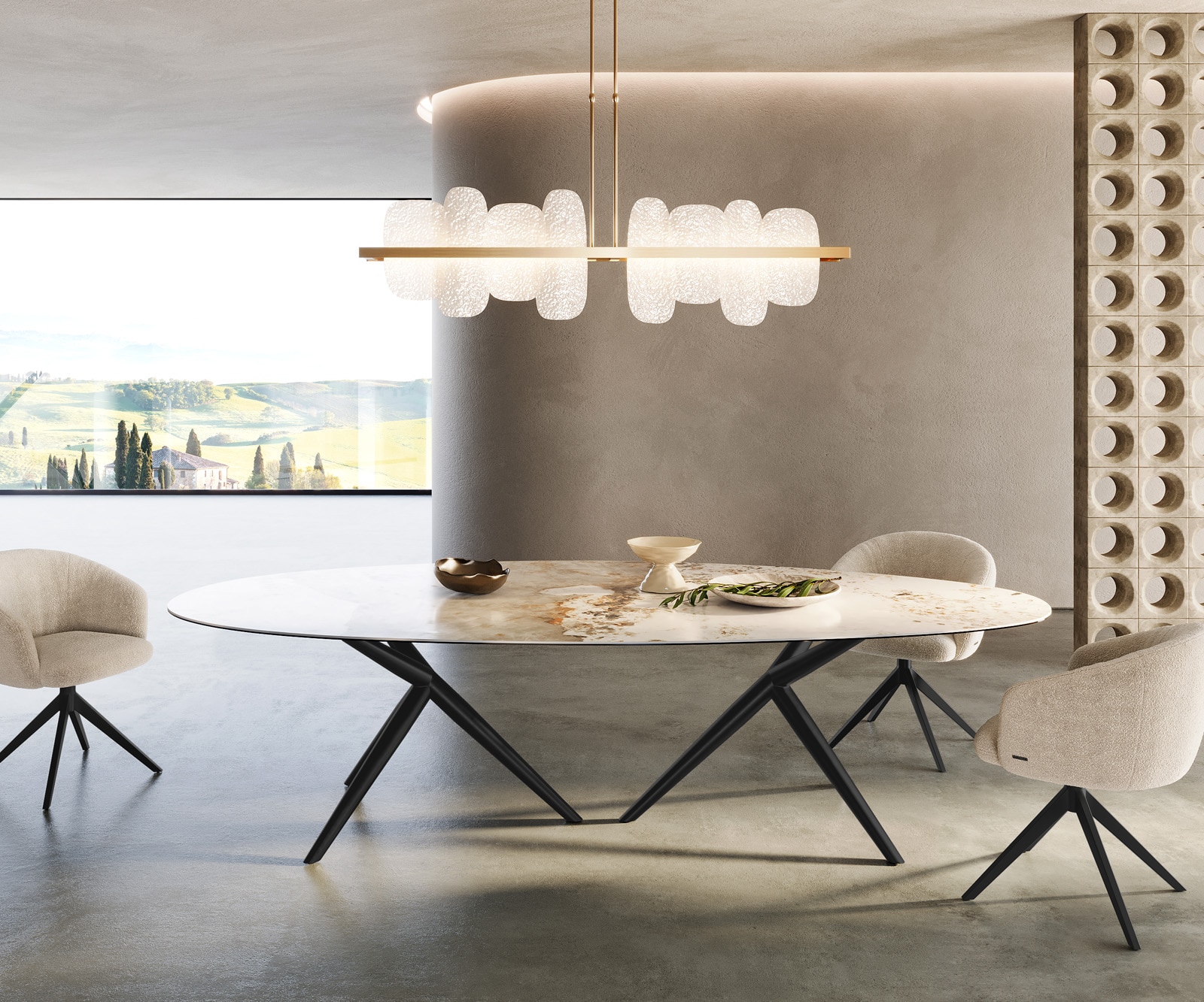 Tischgestell Estelar rund Metall Schwarz (2er-Set) 2