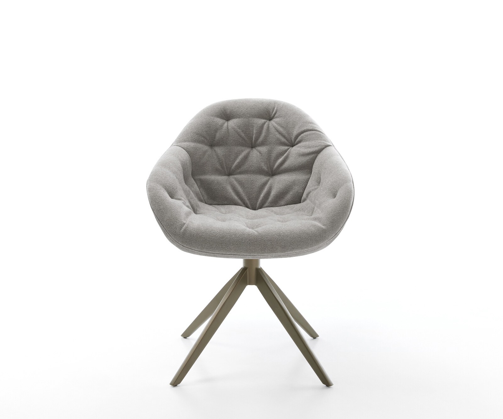 Drehstuhl Gaio-Flex Strukturstoff Soft Grau Kreuzgestell breit Effektfinish Titan 360° drehbar Wippfunktion 2