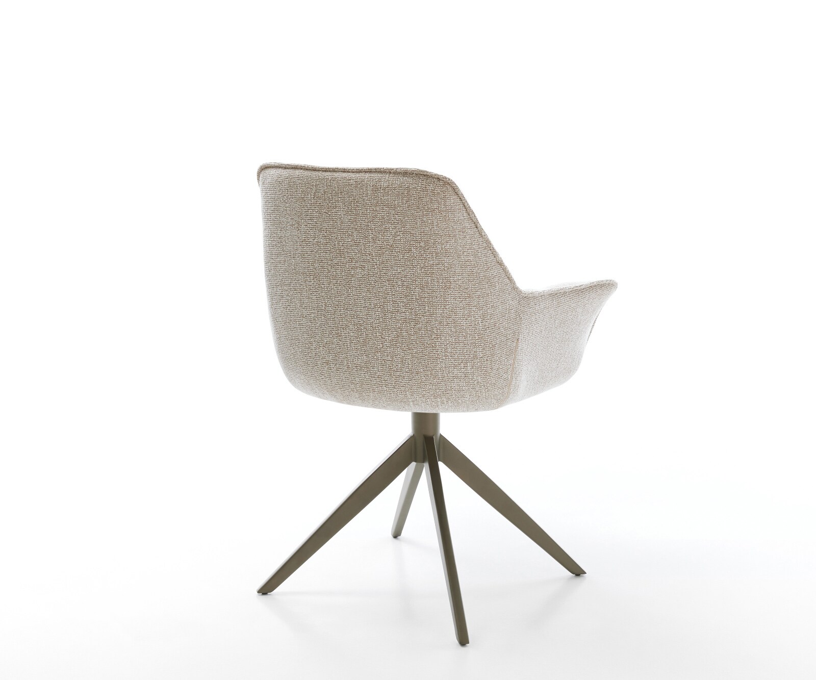 Drehstuhl Kaira-Flex Webstoff Soft Beige Kreuzgestell breit Effektfinish Titan 360° drehbar Wippfunktion 4