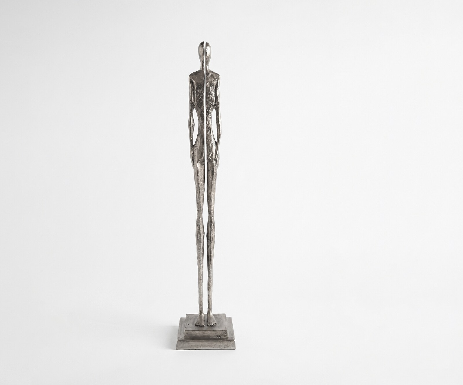Figur Divora B25 x T24 x H126 cm Aluminium Platin Handgemacht