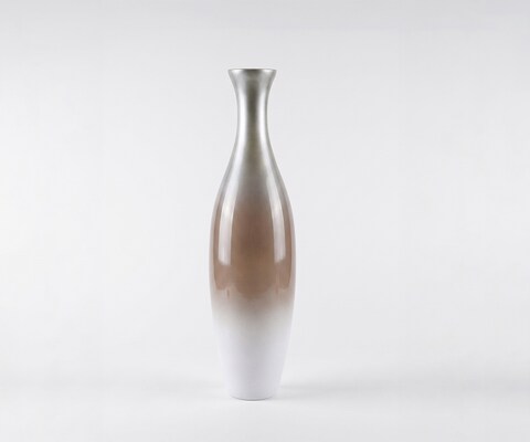 Vase Nuvia B20 x T20 x H77 cm Glas Mokka Opal Handgemacht