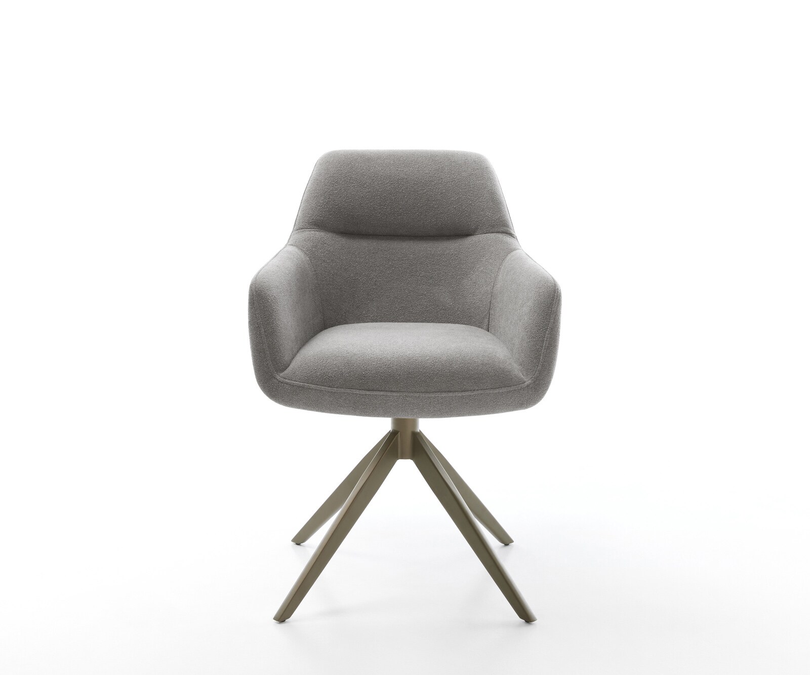 Drehstuhl Pejo-Flex Strukturstoff Soft Grau Kreuzgestell breit Effektfinish Titan 360° drehbar Wippfunktion Taschenfederkern 2