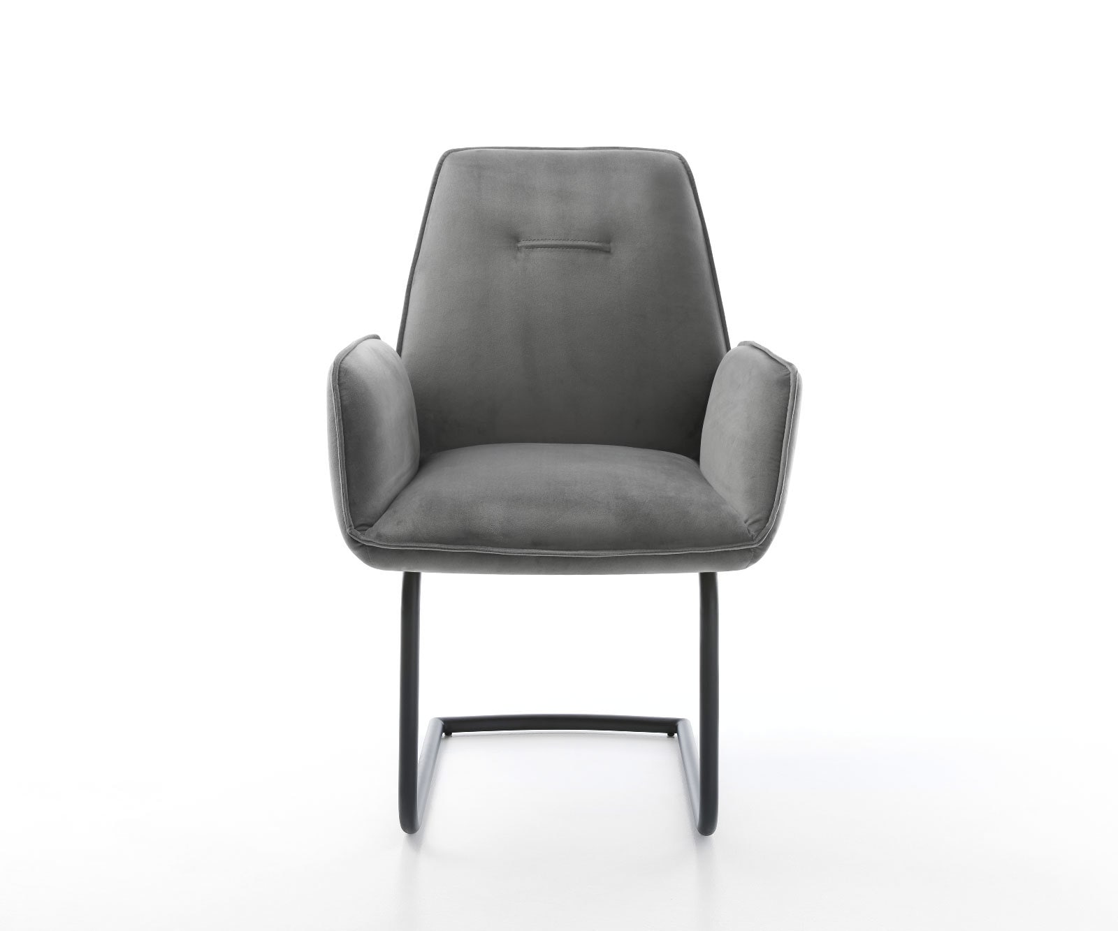 Freischwinger Zoa-Flex Samt Grau Freischwinger rund Schwarz Taschenfederkern 1 Freischwinger Zoa-Flex Samt Grau Freischwinger rund Schwarz Taschenfederkern 1