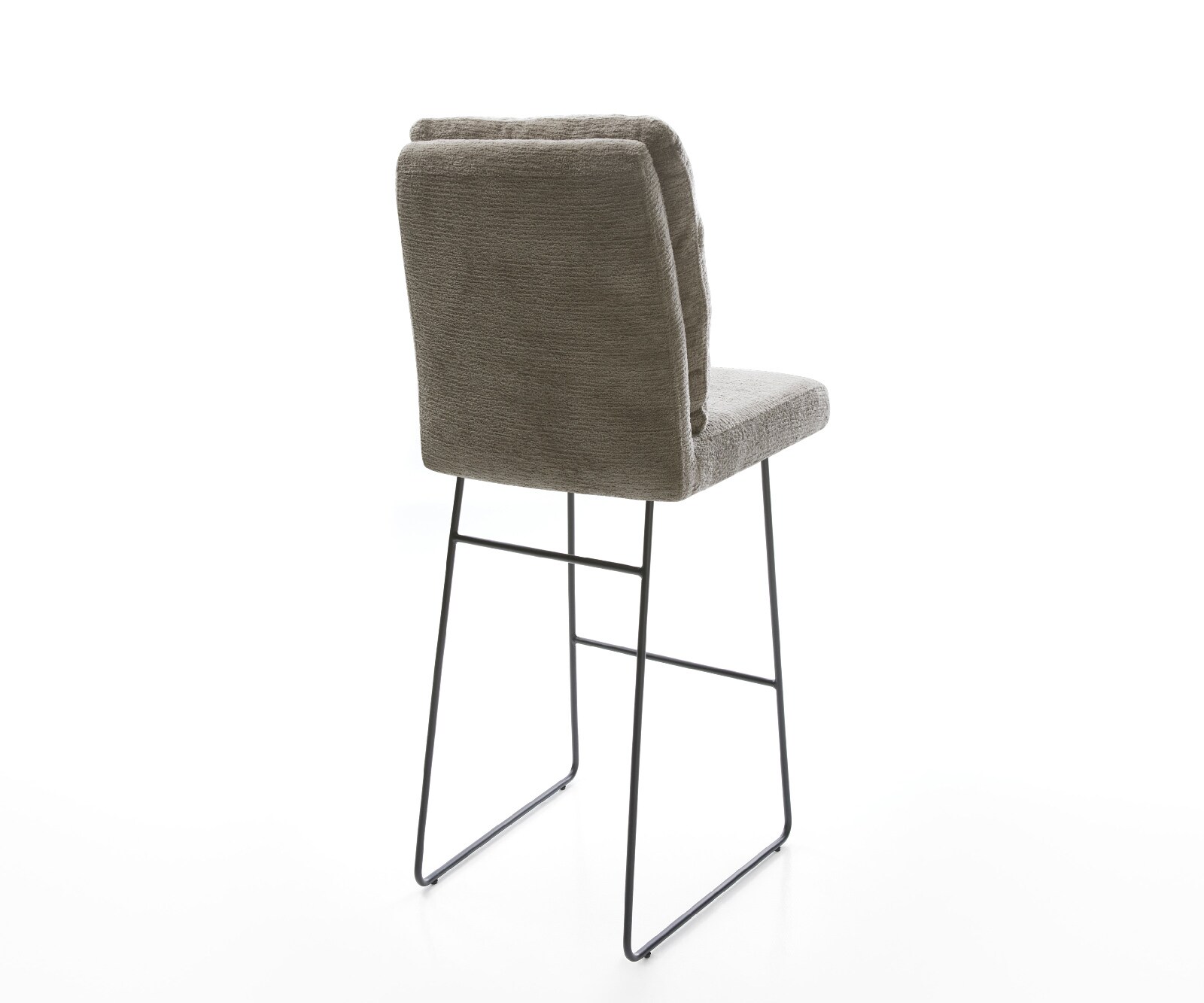 Chaise-de-bar Pela-Flex Bouclé doux Boue Pied trapèze noir Noir 5