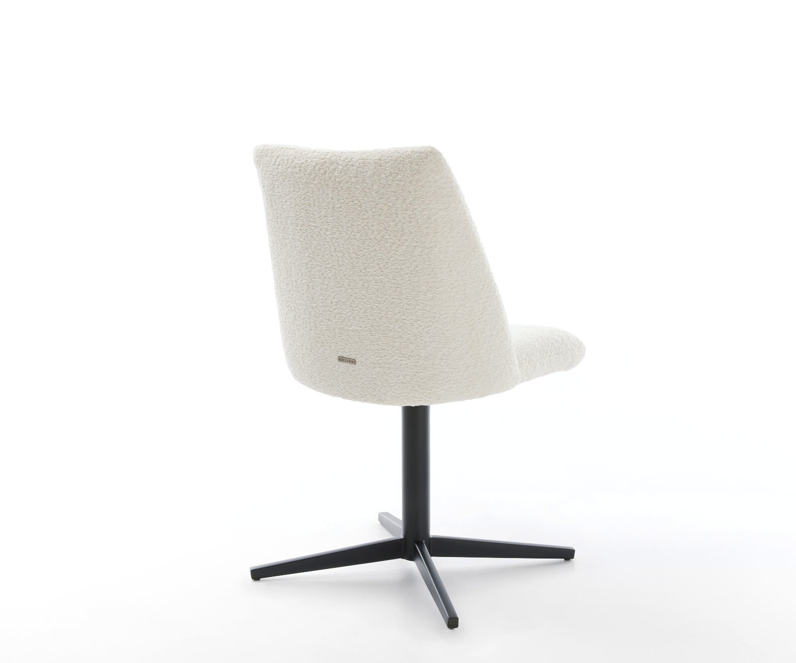 Drehstuhl Elso-Flex Bouclé Weiß Fußkreuz Schwarz 360° drehbar Taschenfederkern 4