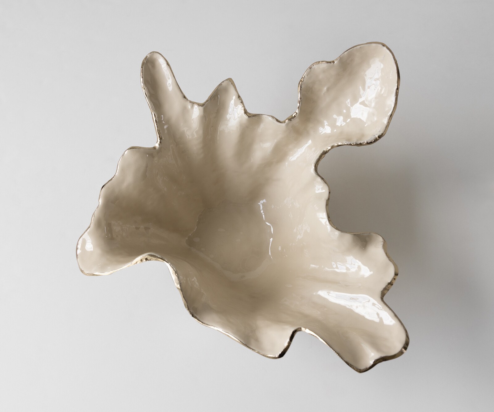 Coupe décorative Liora l52 x P51 x H21 cm Aluminium Champagner Ivory Faite main 2