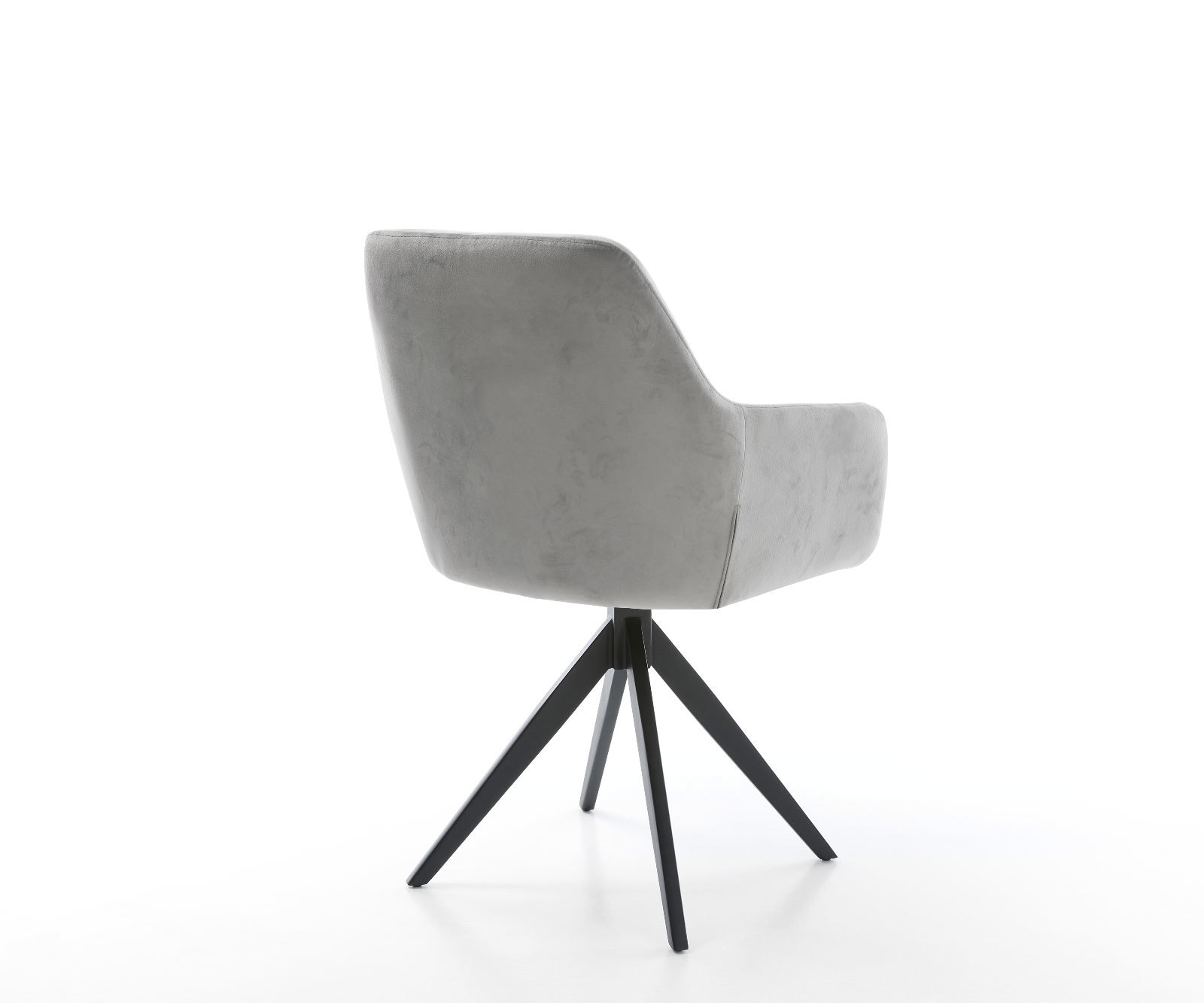 Esszimmerstuhl Pejo-Flex Samt Grau Kreuzgestell kantig Schwarz Taschenfederkern 5 Esszimmerstuhl Pejo-Flex Samt Grau Kreuzgestell kantig Schwarz Taschenfederkern 5