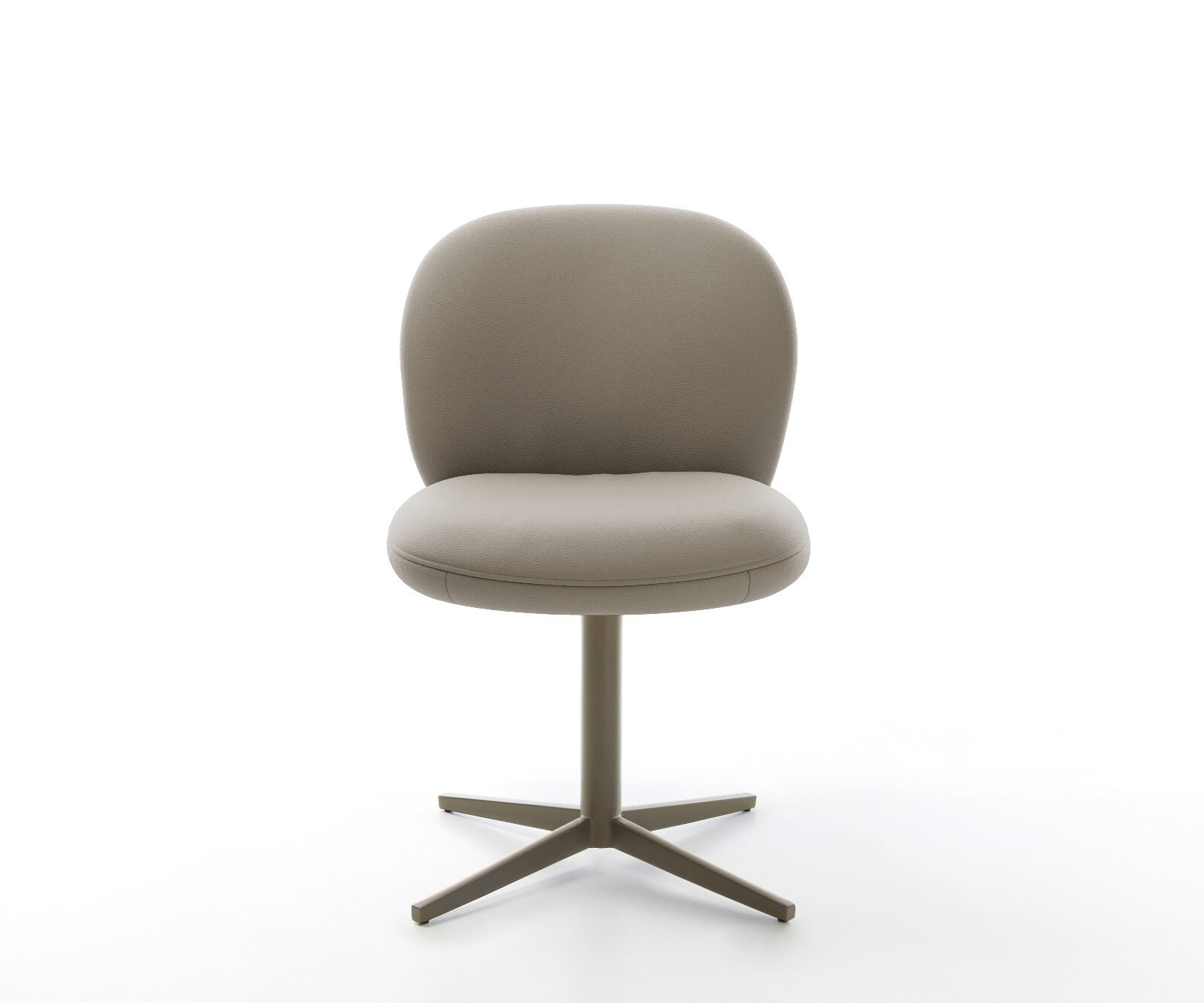 Drehstuhl Nube-Flex Echt-Leder Schlamm Fußkreuz Effektfinish Titan 360° drehbar Taschenfederkern 1