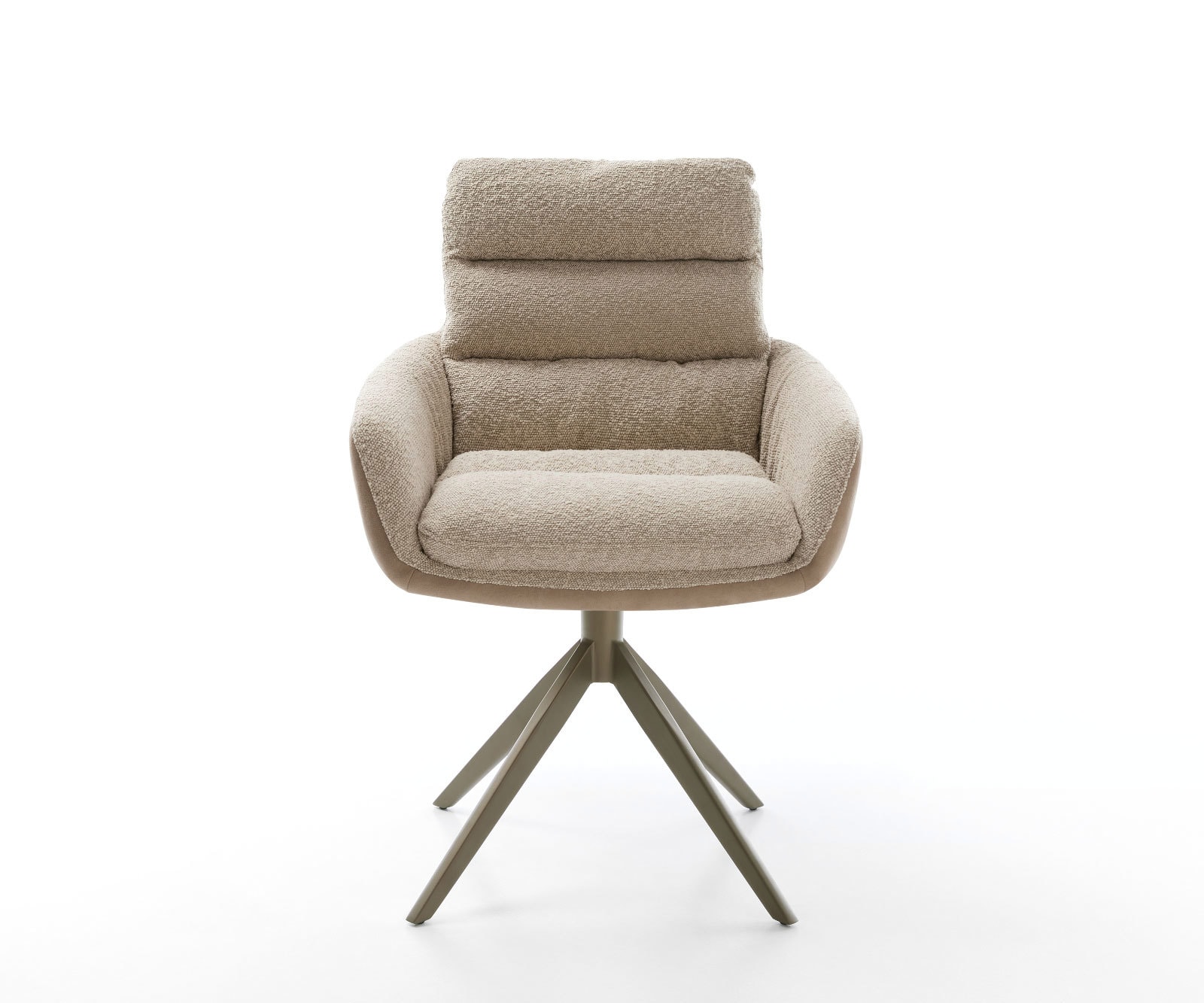 Drehstuhl Abelia-Flex mit Armlehnen Materialmix Schlamm Kreuzgestell breit Effektfinish Titan 360° drehbar 1 Drehstuhl Abelia-Flex mit Armlehnen Materialmix Schlamm Kreuzgestell breit Effektfinish Titan 360° drehbar 1