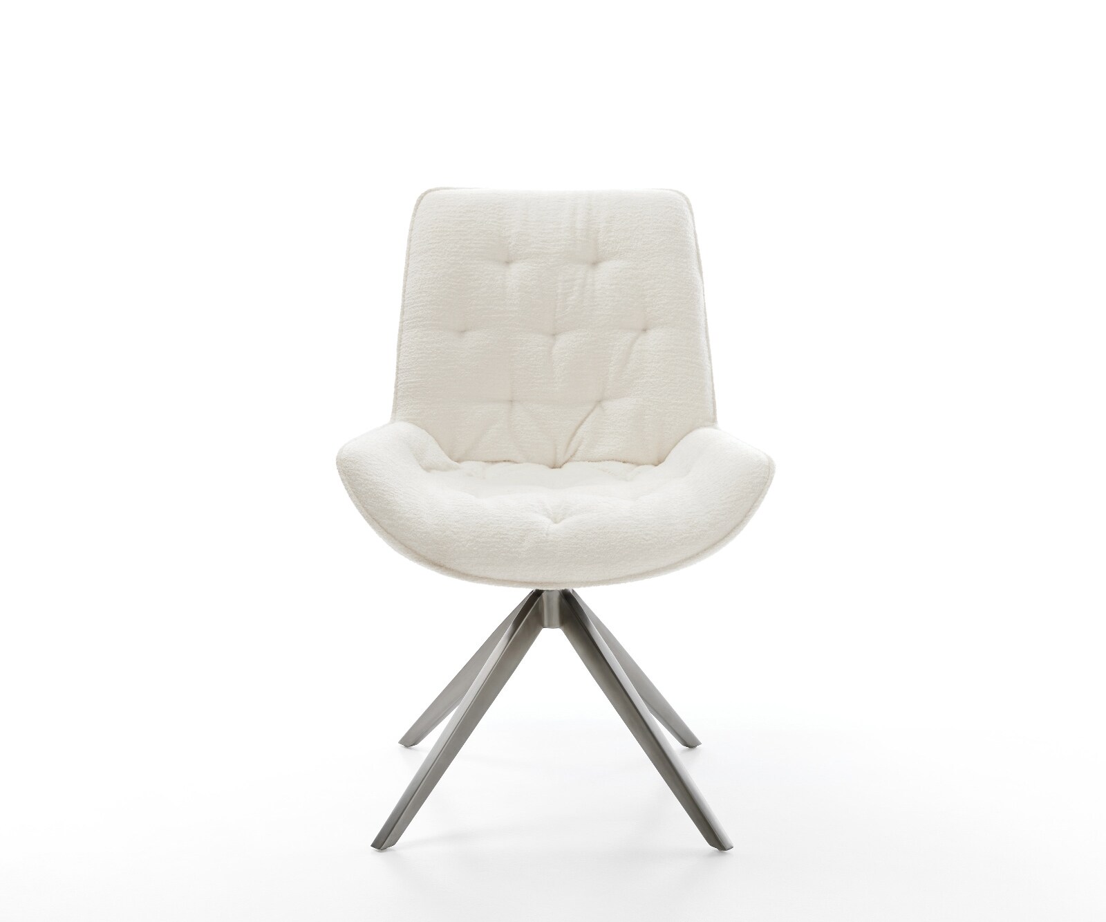 Chaise-pivotante Taimi-Flex bouclé doux beige pied croisé large grafiete pivotement sur 360° fonction bascule 2