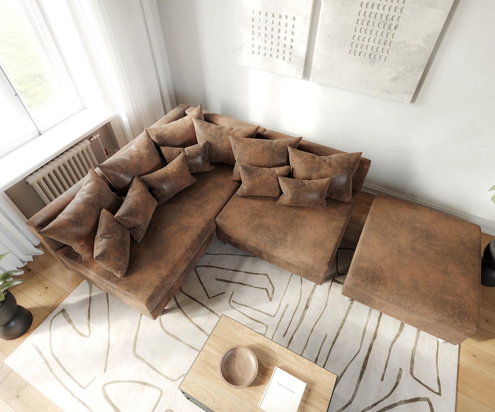 Ecksofa Clovis Braun Antik Optik Hocker Ottomane Links Modulsofa 3 Ecksofa Clovis Braun Antik Optik Hocker Ottomane Links Modulsofa 3