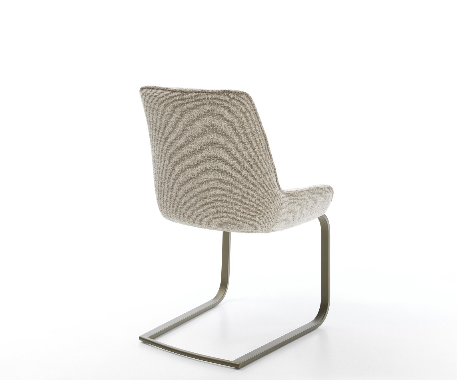 Cantilever Taimi-Flex tissu tissé doux beige pied cantilever plat aspect titane 5