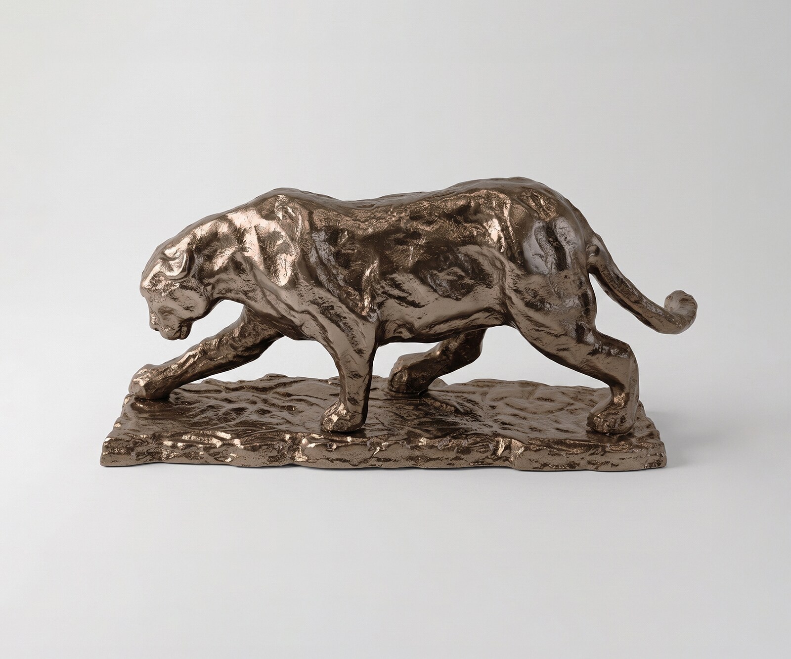 Figur Panthera B9 x T33 x H14 cm Aluminium Mokka Bronze Gegossen