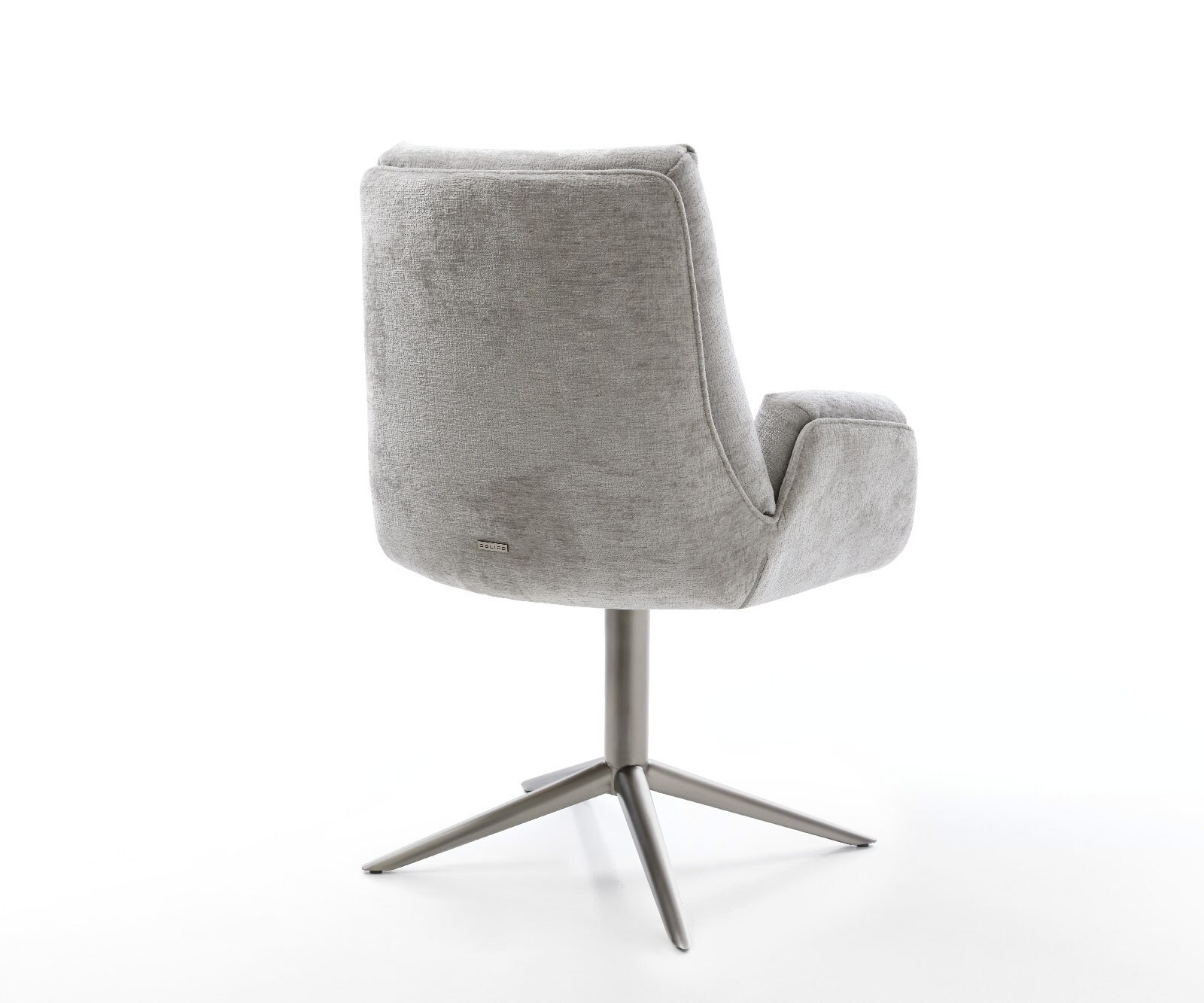 Chaise-pivotante Clea-Flex chenille gris argenté pied de chaise 4 branches grafiete pivotement sur 360° fonction bascule 4