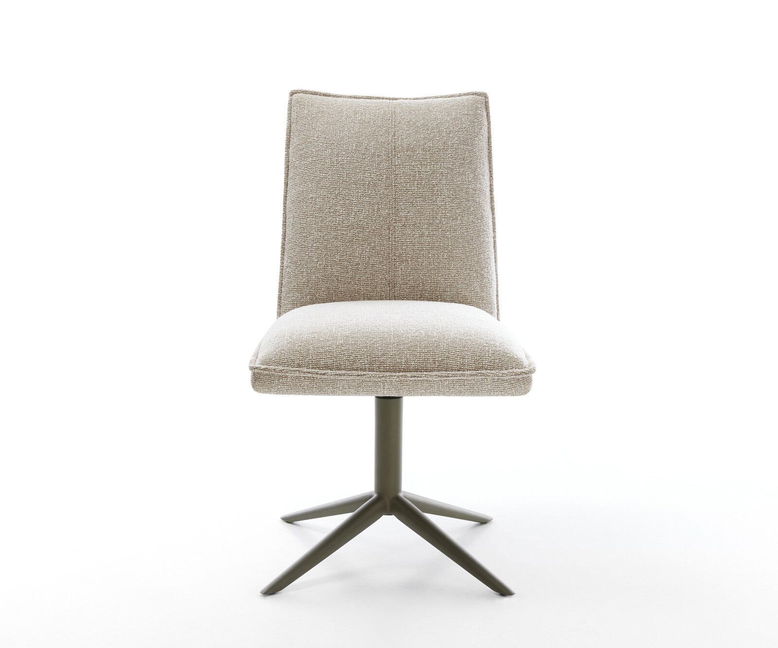 Drehstuhl Lelio-Flex Webstoff Soft Beige Fußkreuz Effektfinish Titan 360° drehbar Wippfunktion Taschenfederkern 1