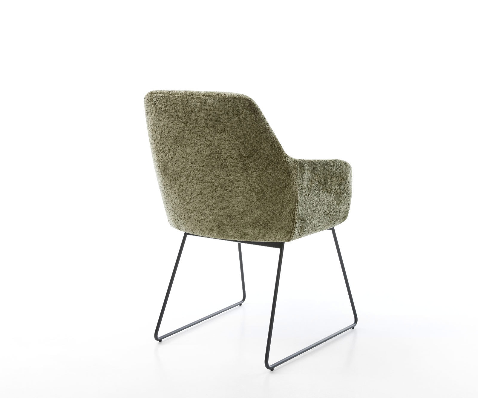 Chaise-de-salle-à-manger Pejo-Flex chenille olive pied trapèze noir ressorts ensachés 5 Chaise-de-salle-à-manger Pejo-Flex chenille olive pied trapèze noir ressorts ensachés 5
