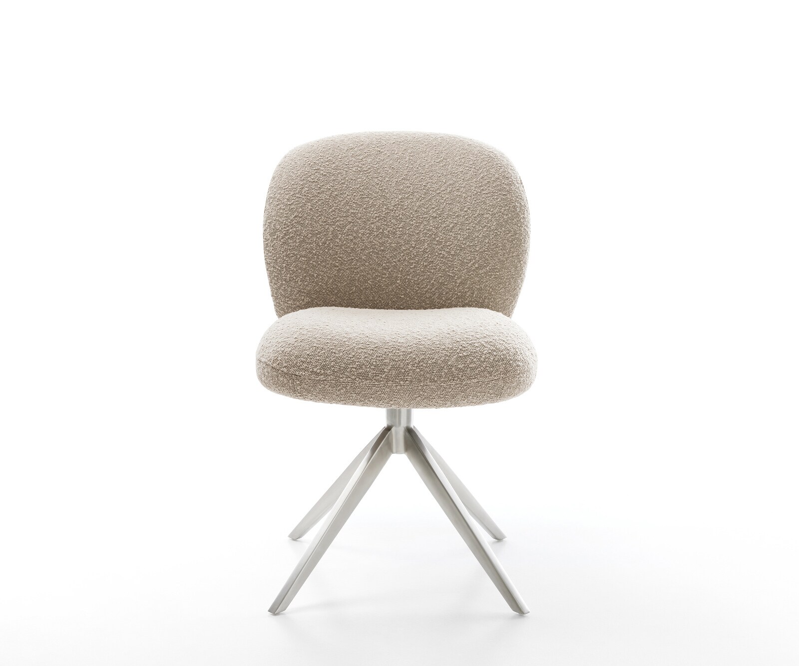 Chaise-pivotante Nube-Flex bouclé boue pied croisé large acier inoxydable pivotement sur 360° fonction bascule ressorts ensachés 1
