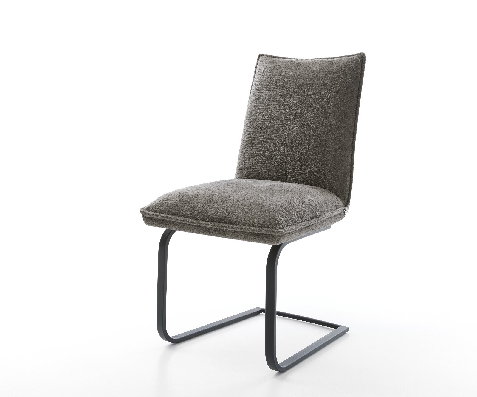 Freischwinger Lelio-Flex Bouclé Soft Schlamm Freischwinger flach Schwarz Taschenfederkern 1