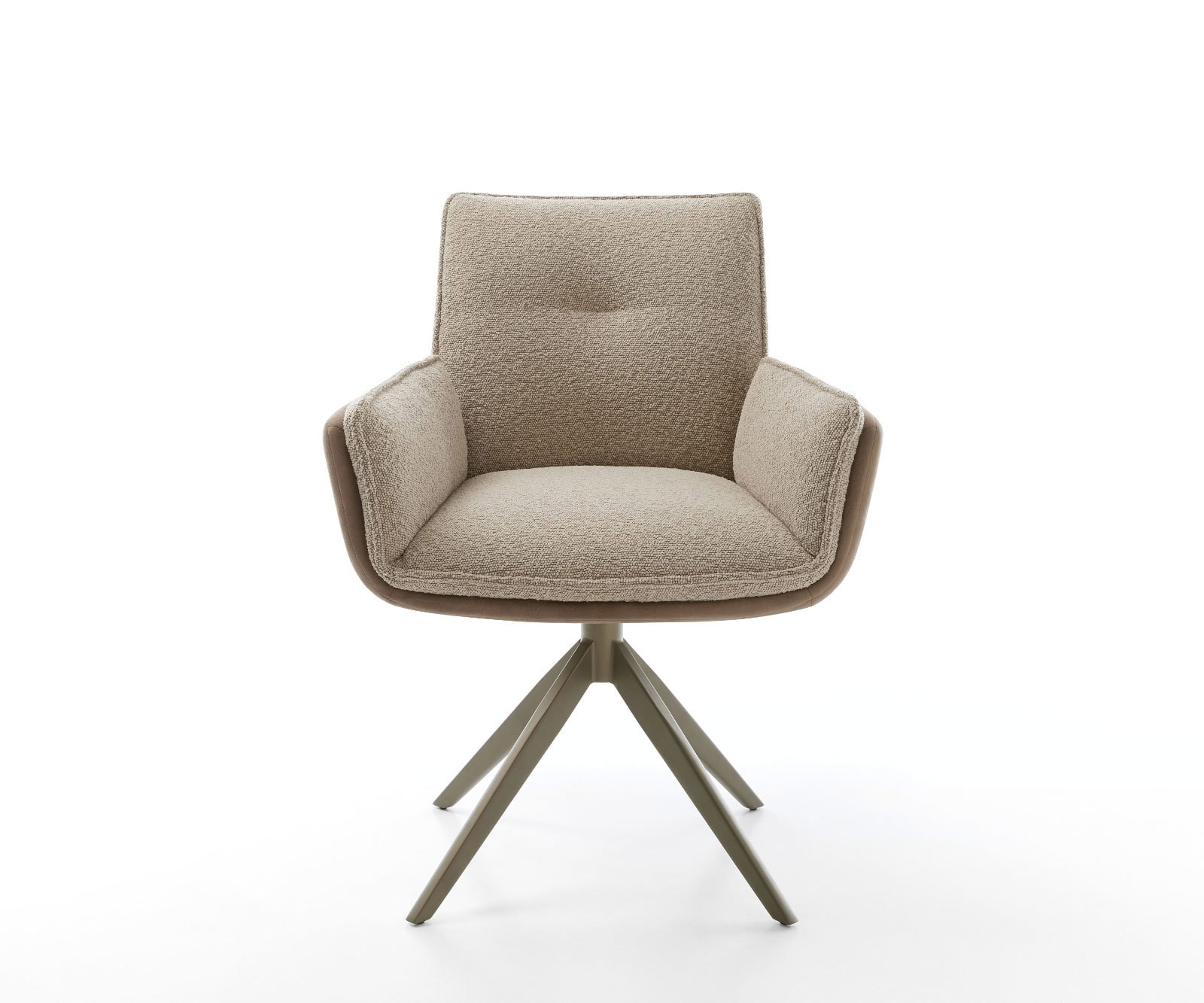 Drehstuhl Nela-Flex Materialmix Schlamm Kreuzgestell breit Effektfinish Titan 360° drehbar 1 Drehstuhl Nela-Flex Materialmix Schlamm Kreuzgestell breit Effektfinish Titan 360° drehbar 1