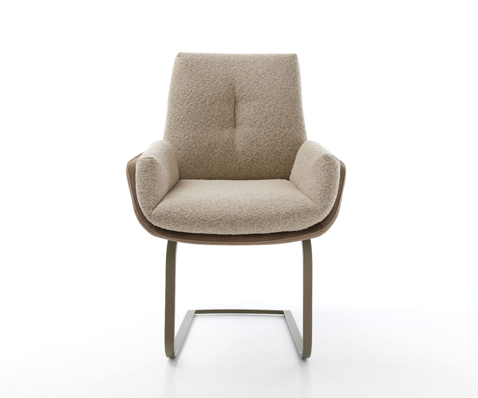 Cantilever Clea-Flex tissu mixte couleur boue pied cantilever plat aspect titane 1
