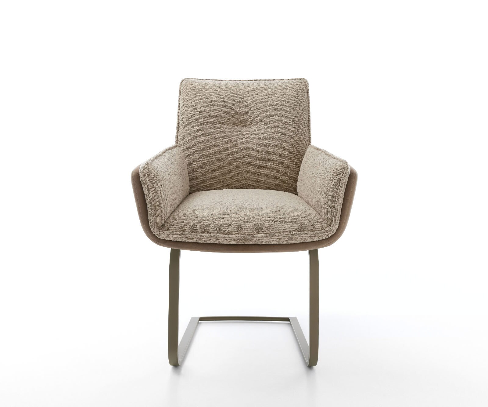 Cantilever Nela-Flex tissu mixte couleur boue pied cantilever plat aspect titane 1