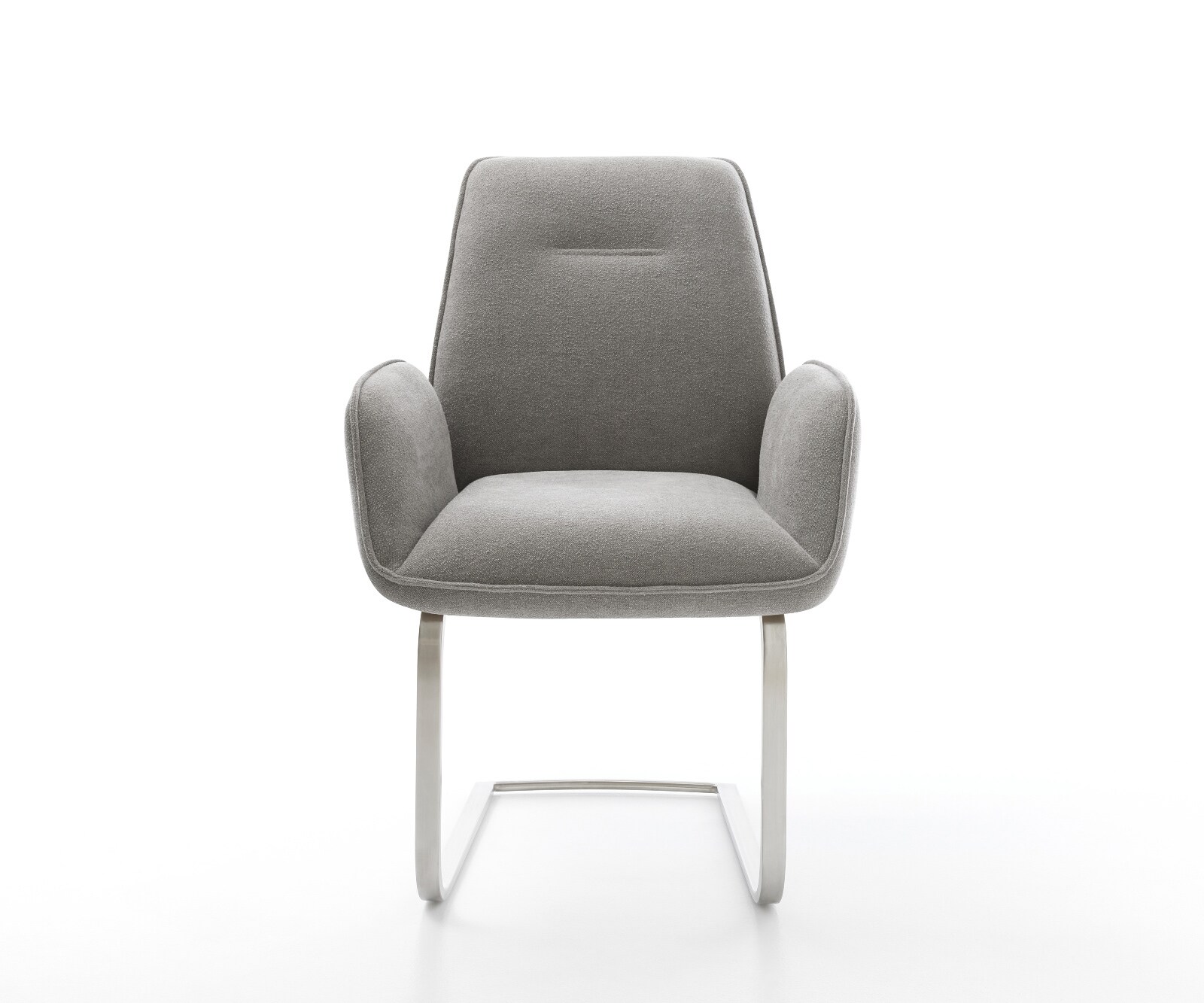 Freischwinger Zoa-Flex Strukturstoff Soft Grau Freischwinger flach Edelstahl Taschenfederkern 1