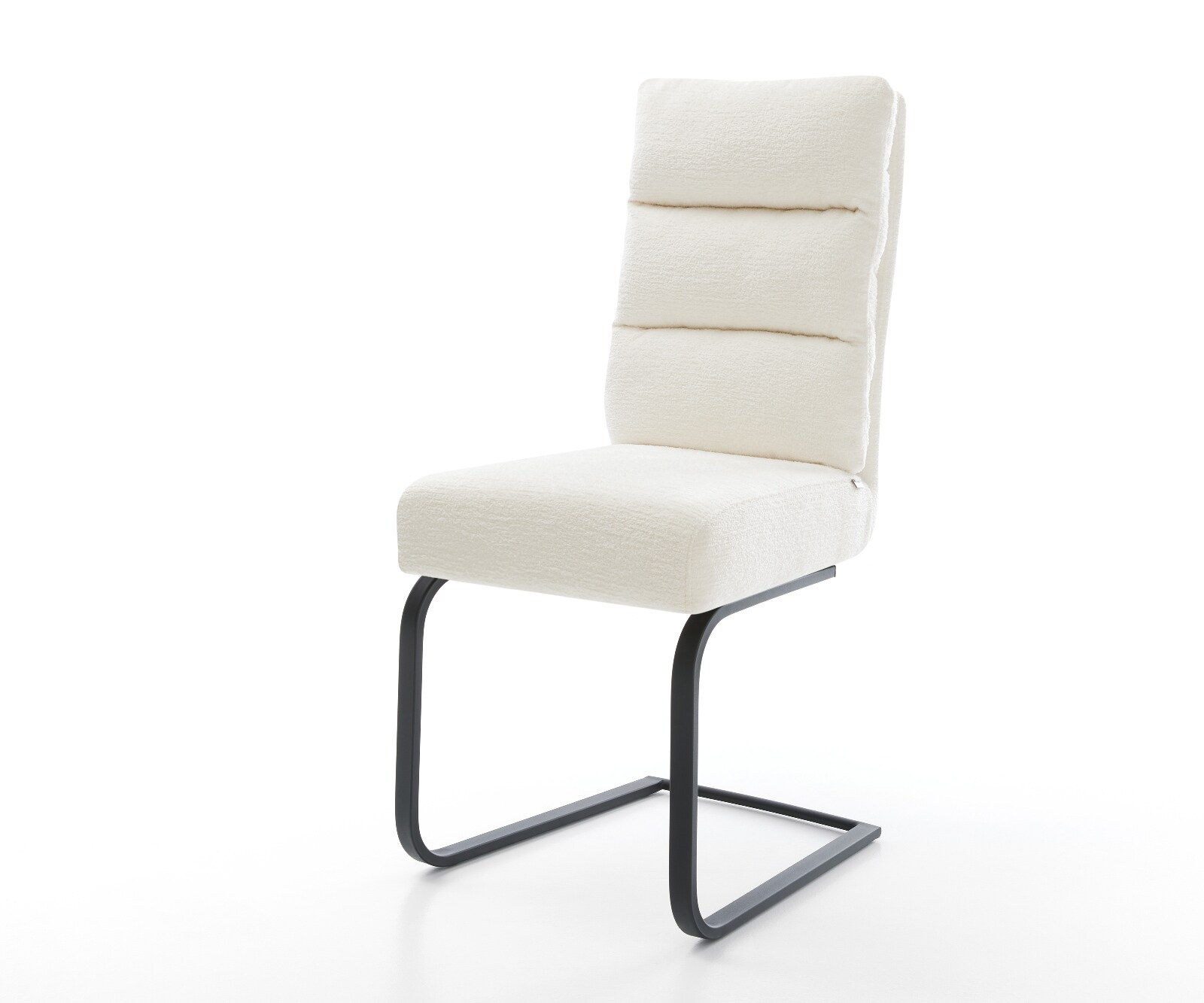 Freischwinger Pela-Flex Bouclé Soft Beige Freischwinger flach Schwarz Taschenfederkern 1