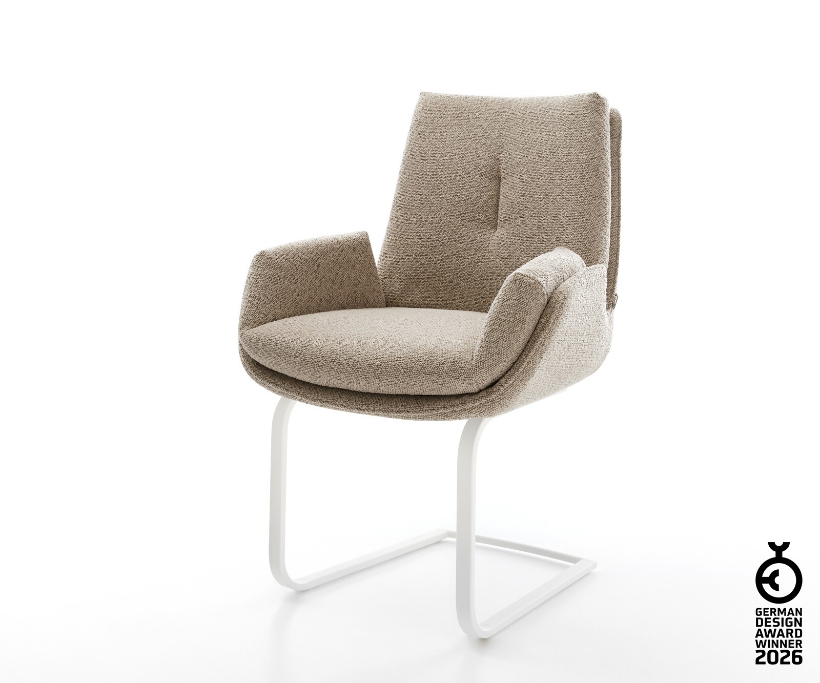 Cantilever Clea-Flex bouclé boue pied cantilever plat blanc