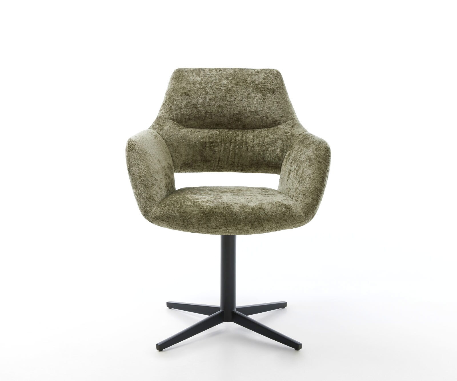 Drehstuhl Yago-Flex mit Armlehnen Chenille Olive Fußkreuz Schwarz 360° drehbar Taschenfederkern 1 Drehstuhl Yago-Flex mit Armlehnen Chenille Olive Fußkreuz Schwarz 360° drehbar Taschenfederkern 1