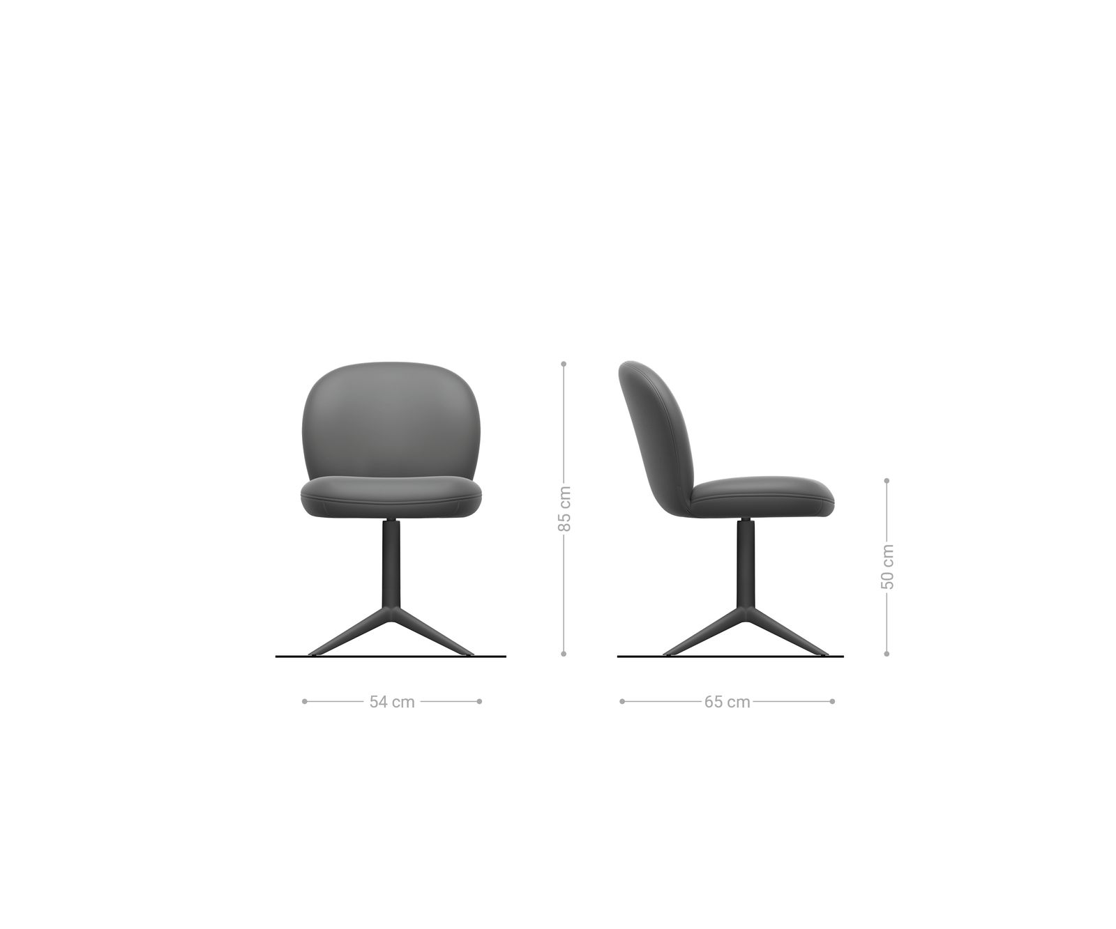 Drehstuhl Nube-Flex Webstoff Soft Beige Fußkreuz Weiß 360° drehbar Wippfunktion Taschenfederkern 5